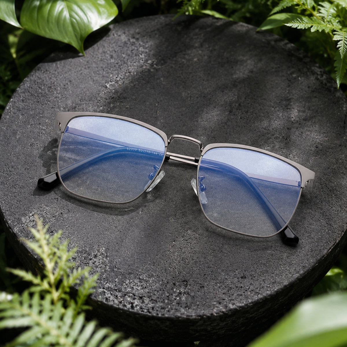 Royal Son Square Matte Black  Blue Light Blocking Spectacles Frames Men Women - SF0086-C1