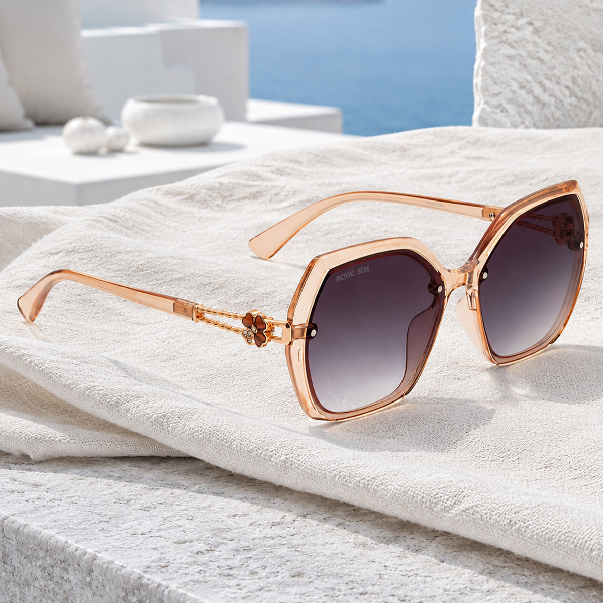 Royal Son Oversized Butterfly UV Protected Women Sunglasses - CHIWM00115-C4