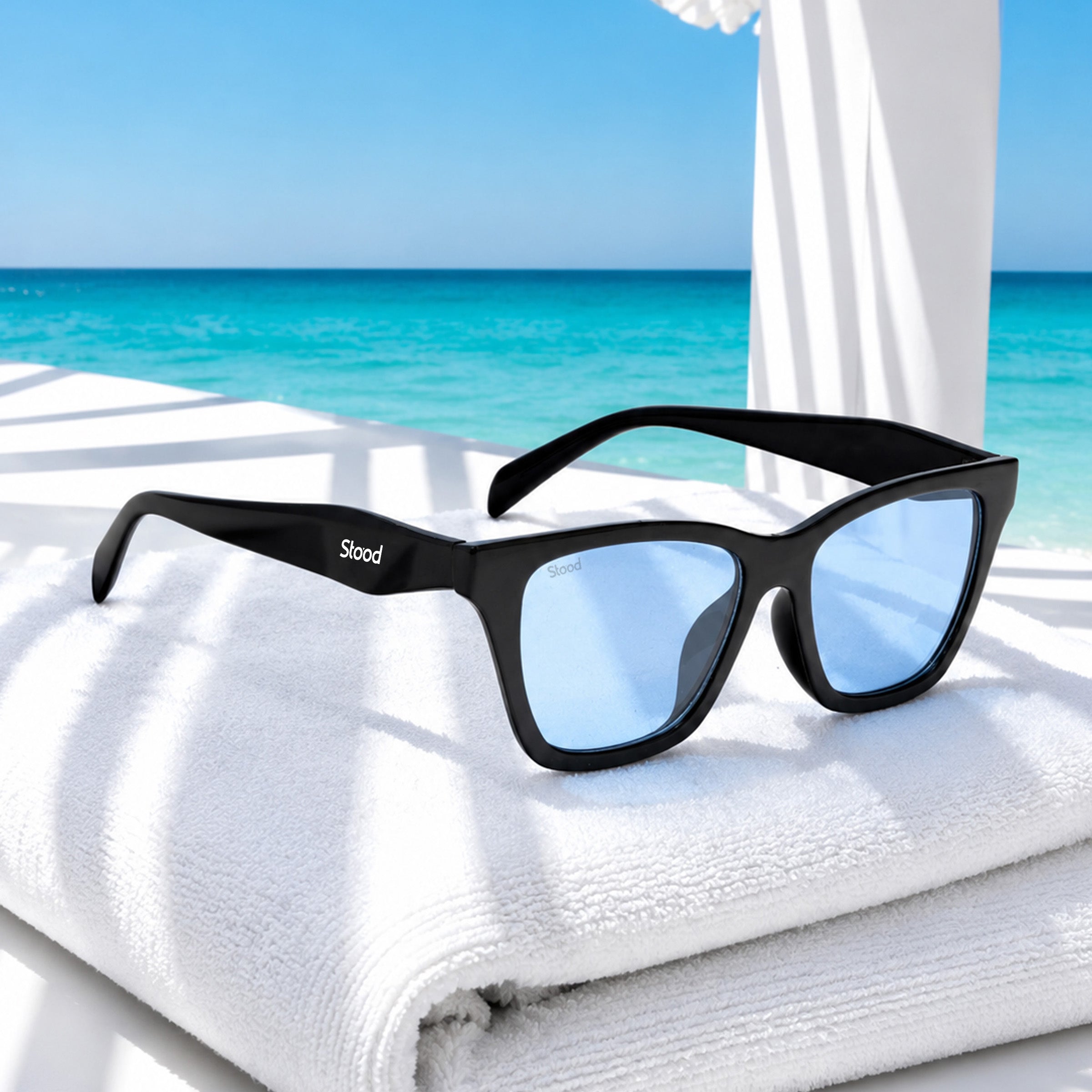 Stood Blue Square UV Protected Sunglasses For Men & Women - SG-STD0033-C3