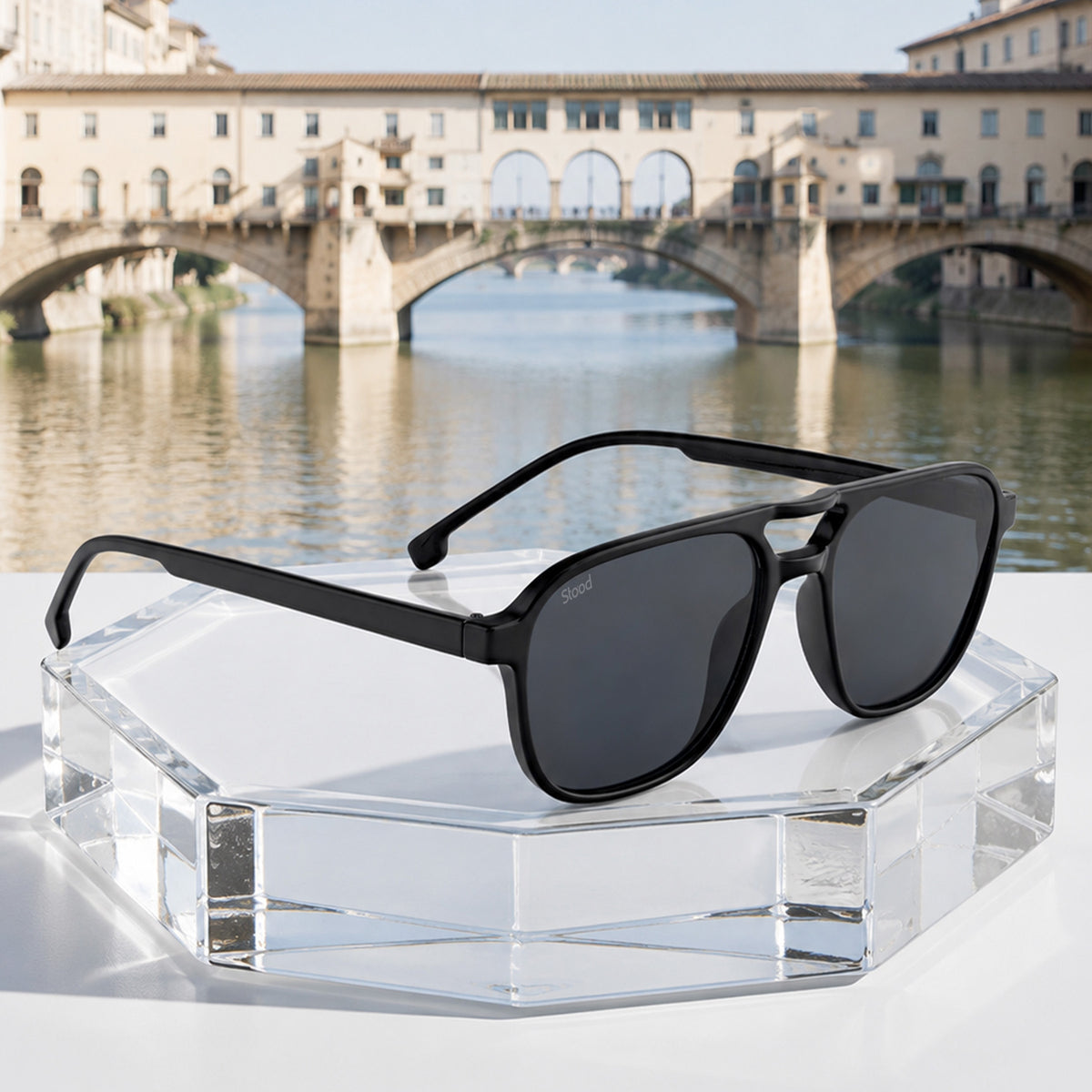 Stood Retro Square Black UV Protection Sunglasses For Men & Women Stylish – SG-STD0017-C1