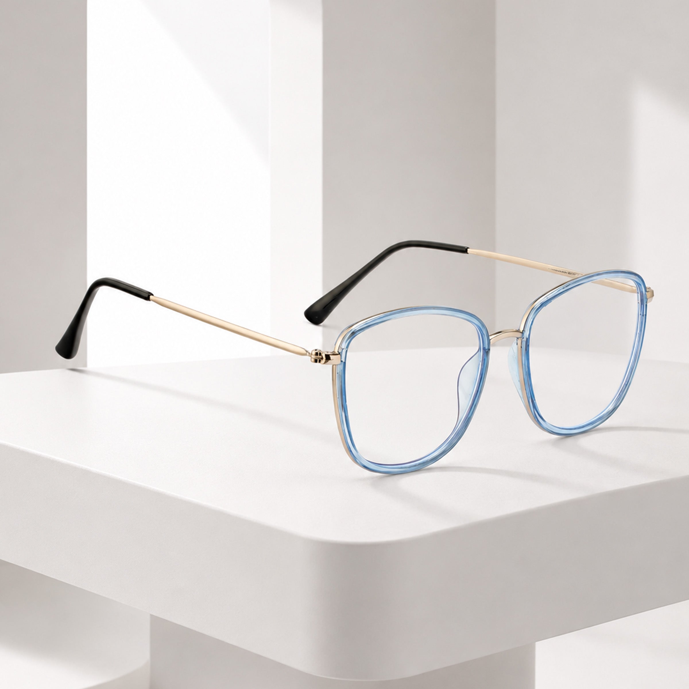 Royal Son Square Blue Ray Cut Men Women Eye Glasses - SF0015-C2
