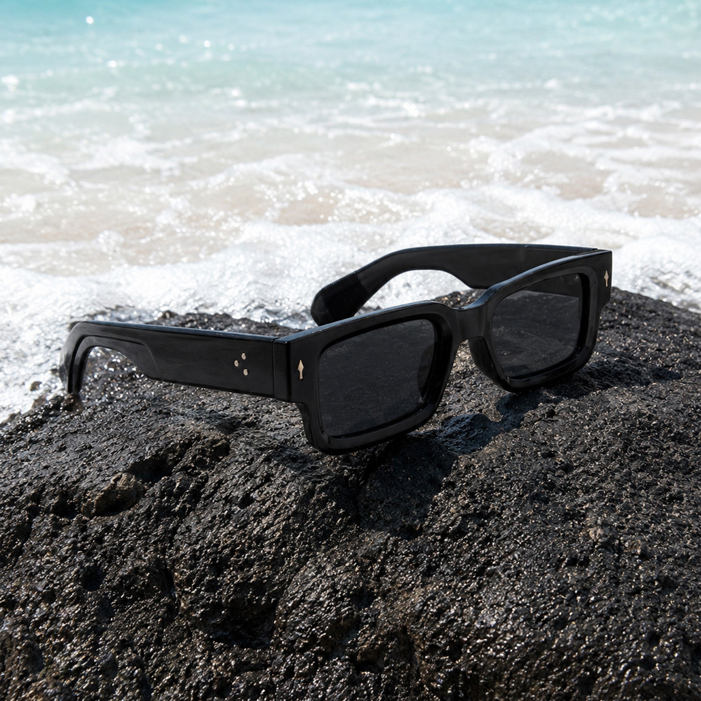 Stood Narrow Square Black UV Protection Sunglasses For Men & Women Stylish – SG-STD0014-C1