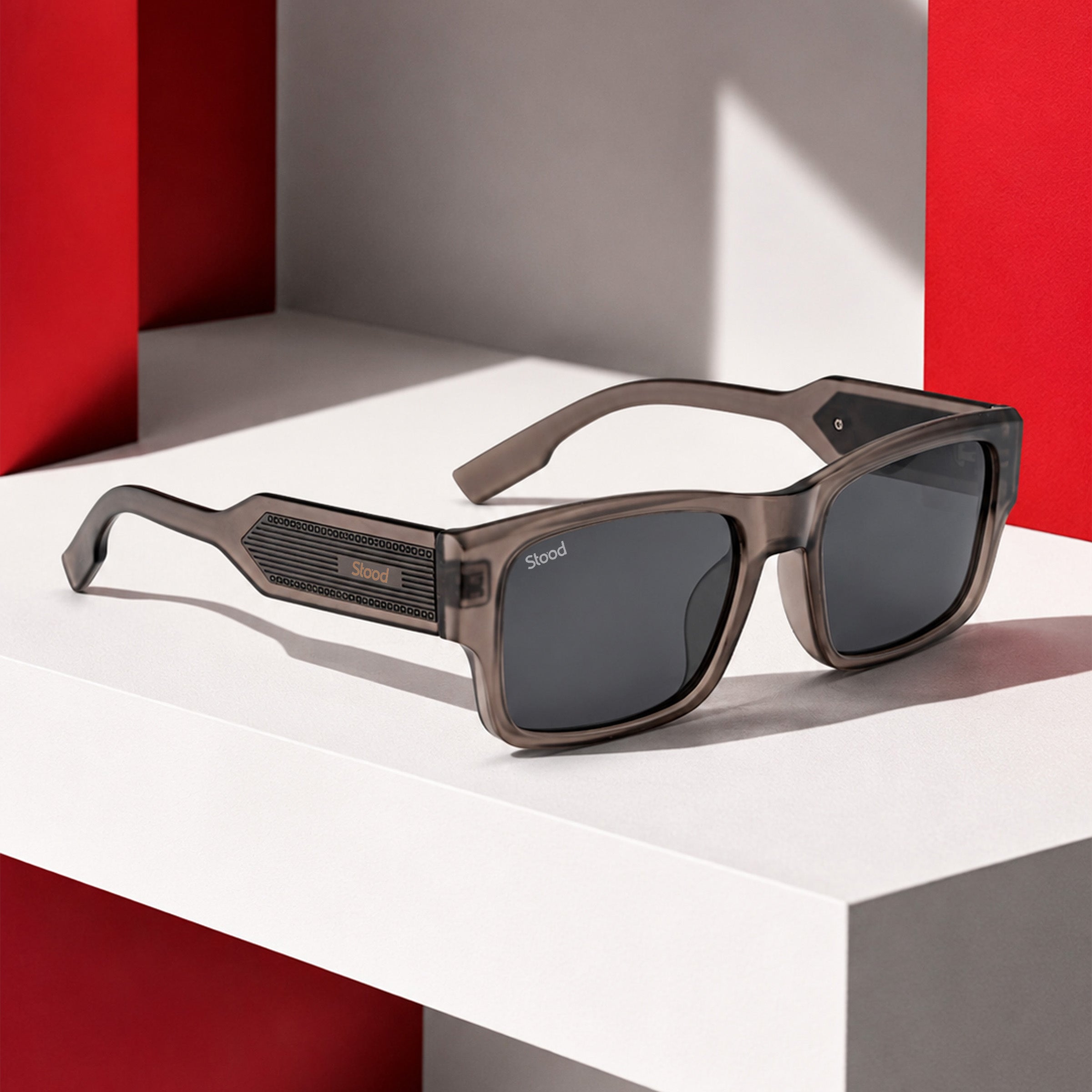 Stood Square Black Polarized UV Protection Chashma For Men & Women New Style – SG-STD0029-C2
