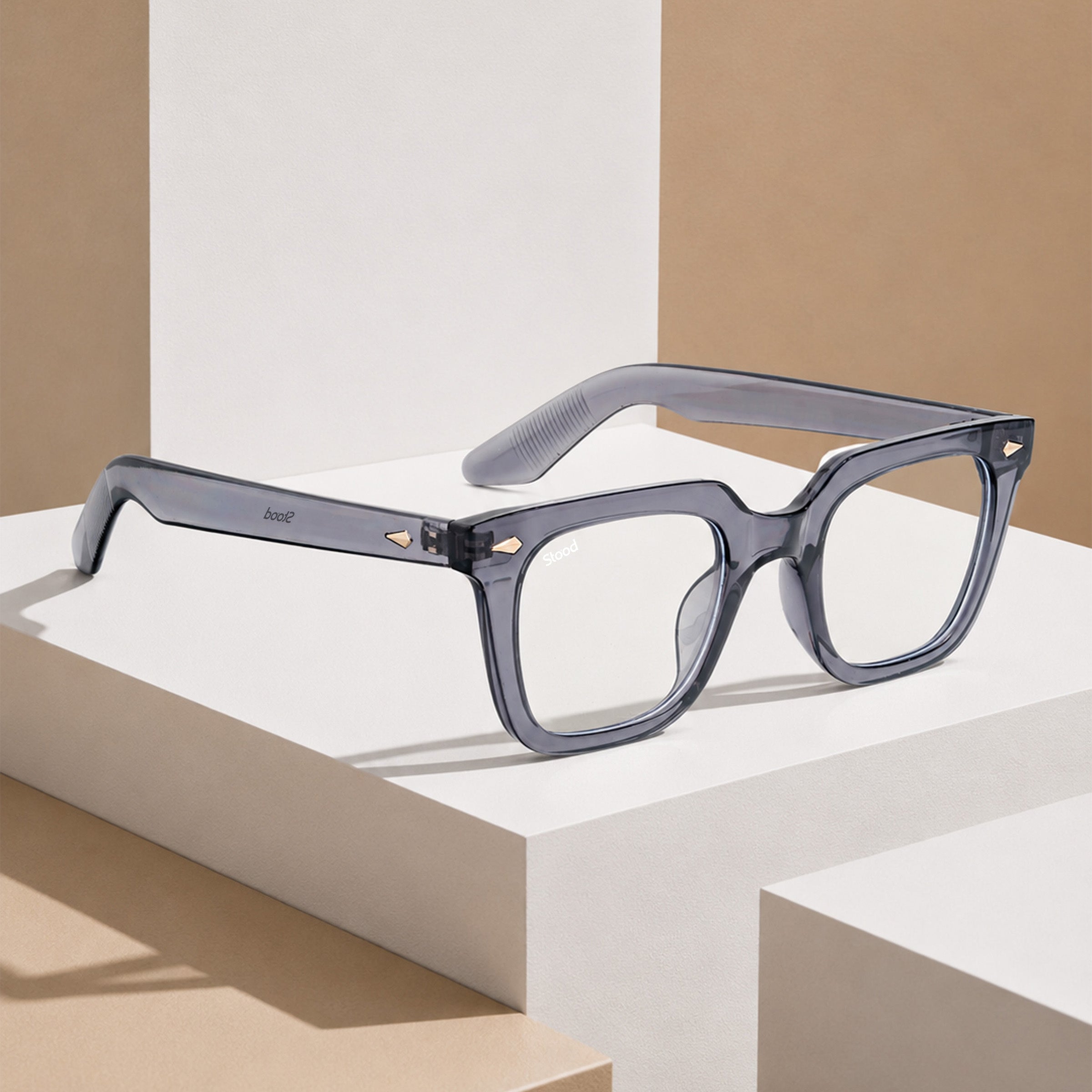 Stood Square Anti Glare Spectacles Frames For Men & Women – SF-STD0013-C2