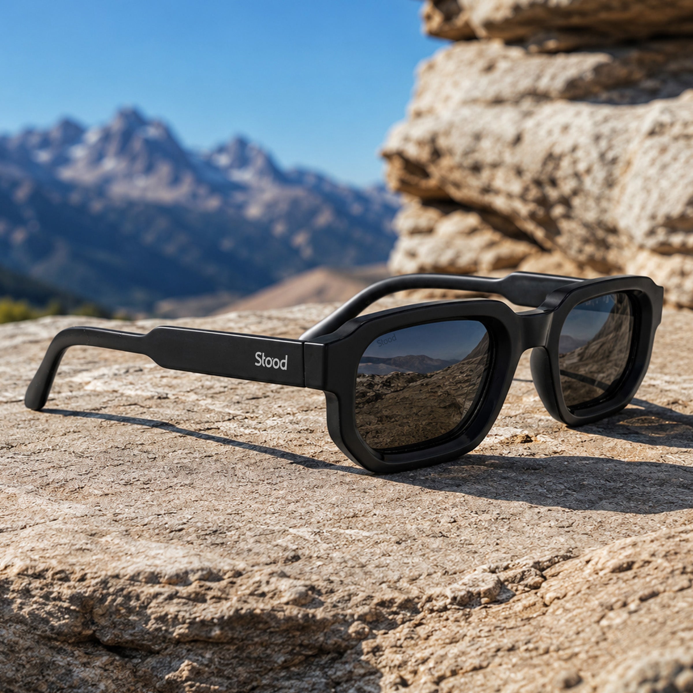 Stood Retro Square Black UV Protection Sunglasses For Men & Women Stylish – SG-STD0025-C1