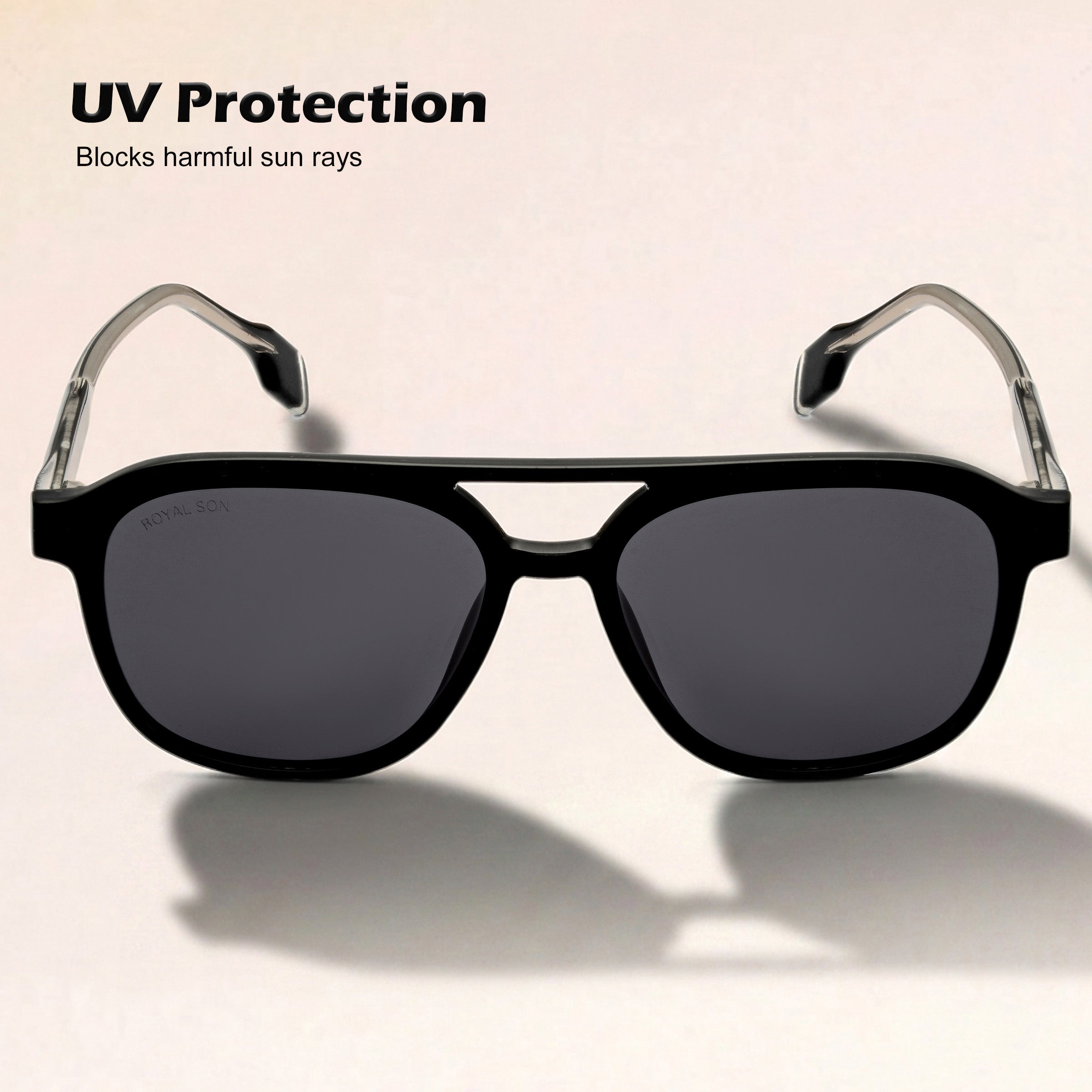 Royal Son Retro Square Polarized UV Protection Sunglasses For Men & Women Stylish – SG-RS9090-C1