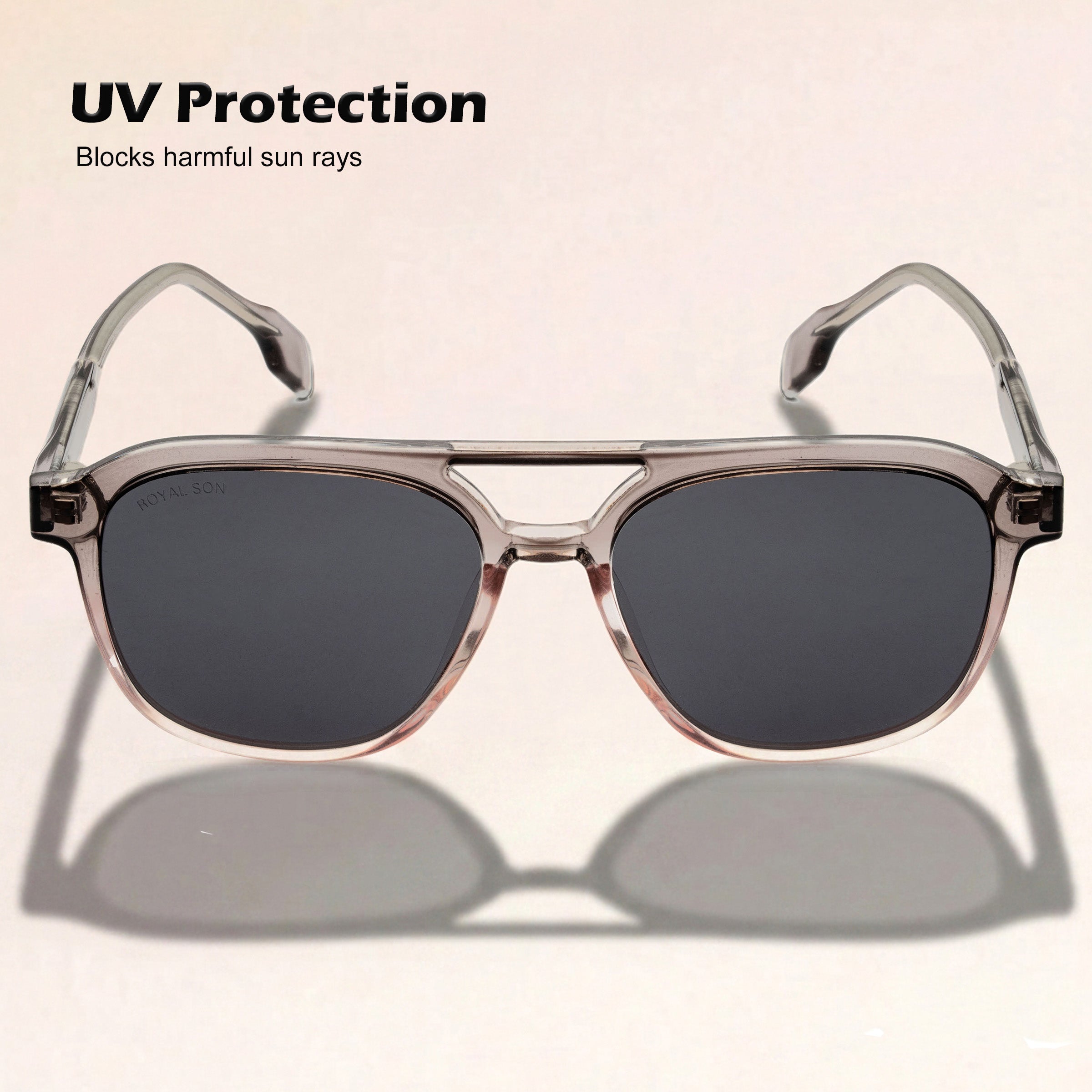 Royal Son Retro Square Polarized UV Protection Chashma For Men & Women New Style – SG-RS9090-C2