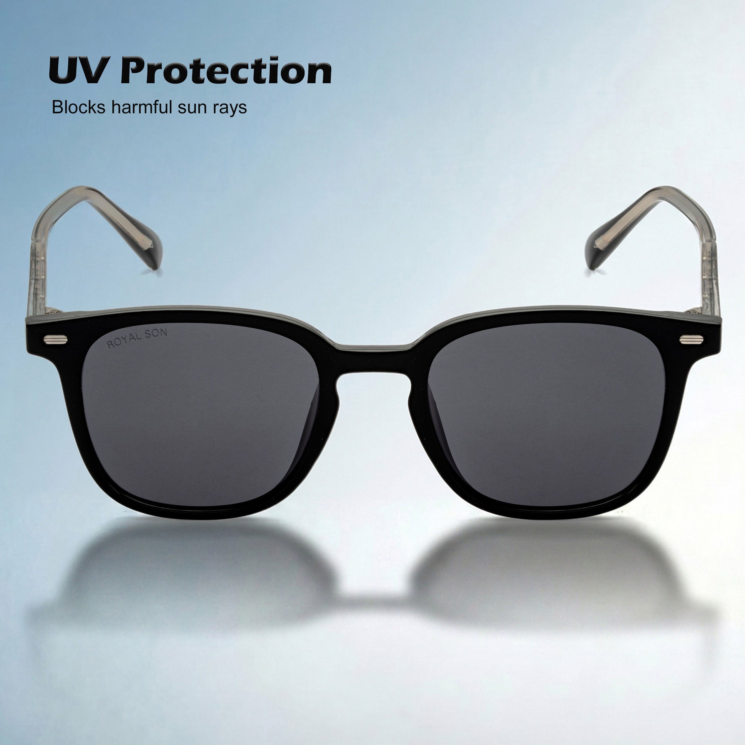 Royal Son Retro Square Polarized UV Protection Sunglasses For Men & Women Stylish – SG-RS1112-C1