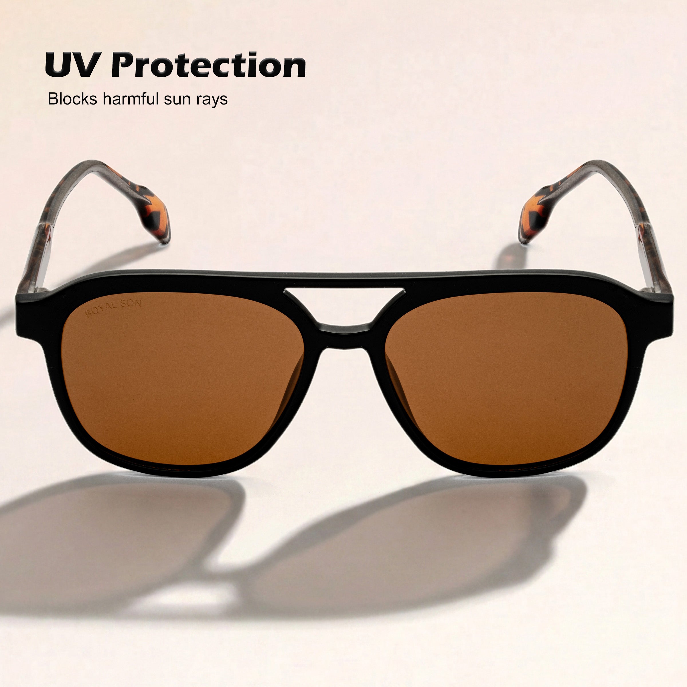 Royal Son Retro Square Polarized UV Protection Goggles For Men & Women Sunglasses – SG-RS9090-C3