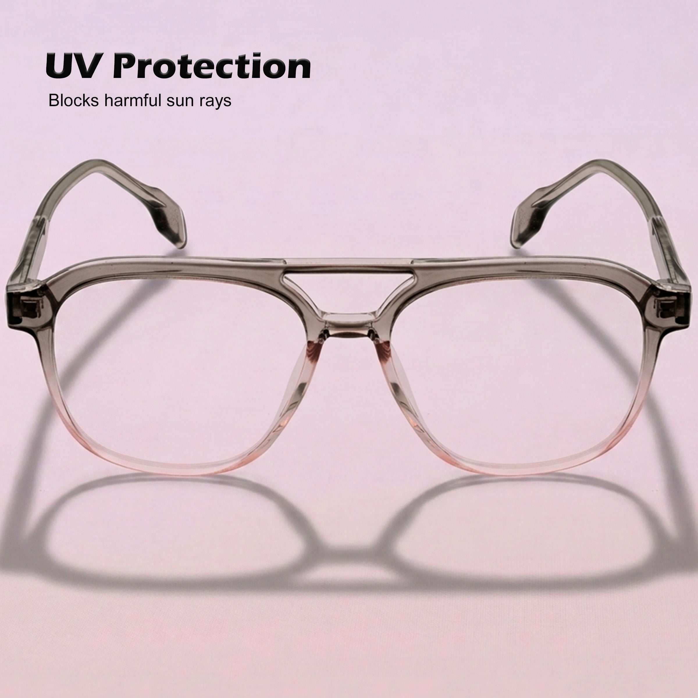 Royal Son Square Anti Glare Spectacles Frames For Men & Women – SF-RS9090-C2
