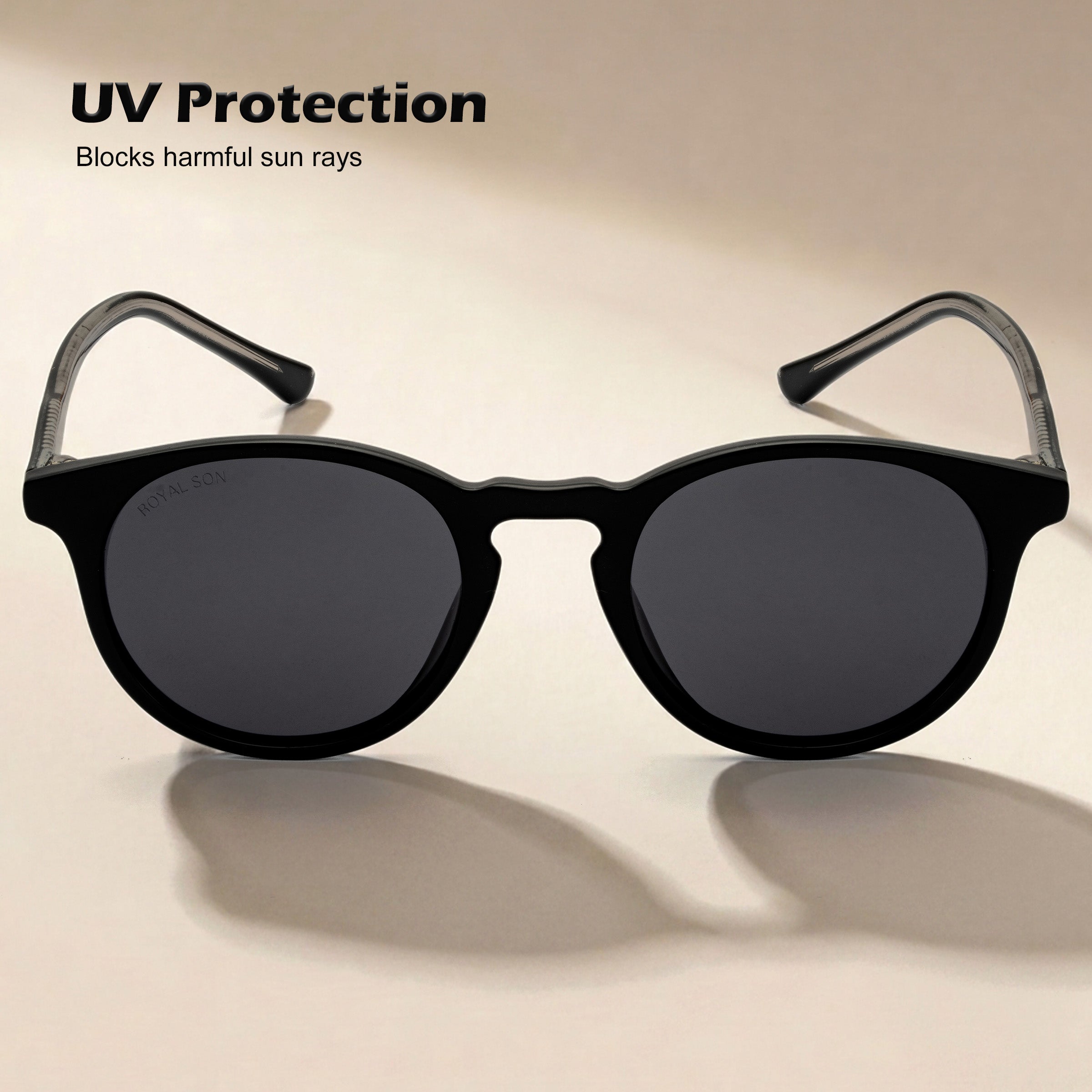 Royal Son Round Polarized UV Protection Sunglasses For Men & Women Stylish – SG-RS1111-C1