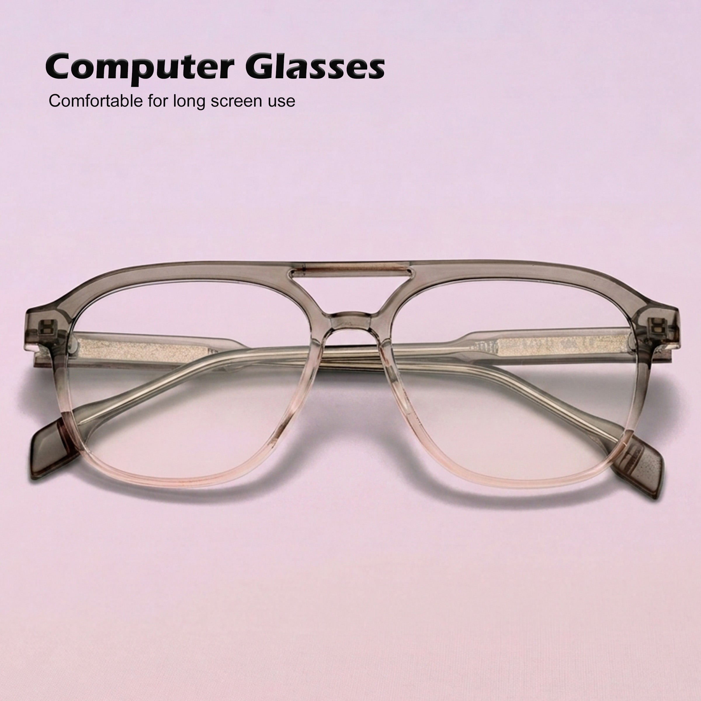 Royal Son Square Anti Glare Spectacles Frames For Men & Women – SF-RS9090-C2