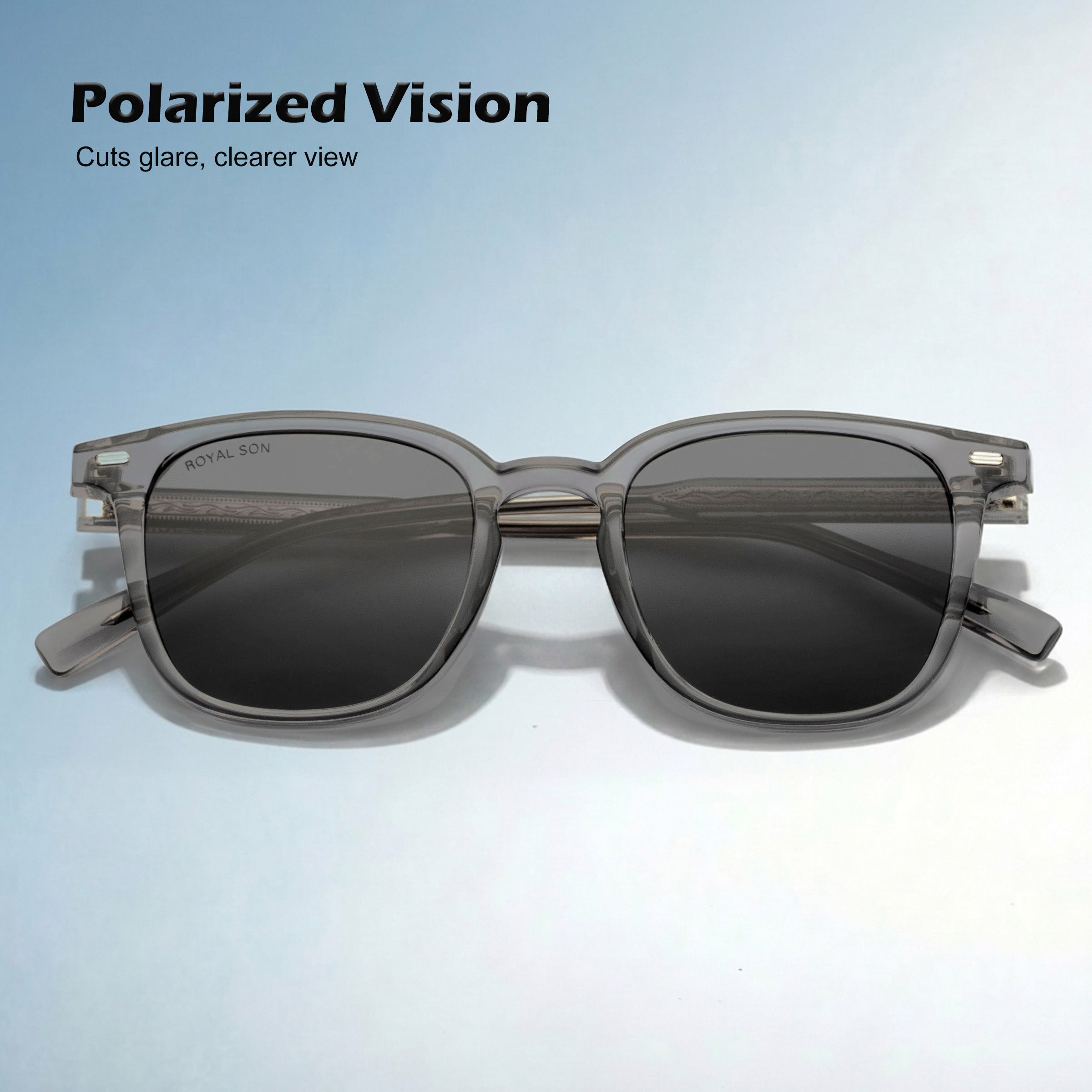Royal Son Retro Square Polarized UV Protection Goggles For Men & Women Sunglasses – SG-RS1112-C2