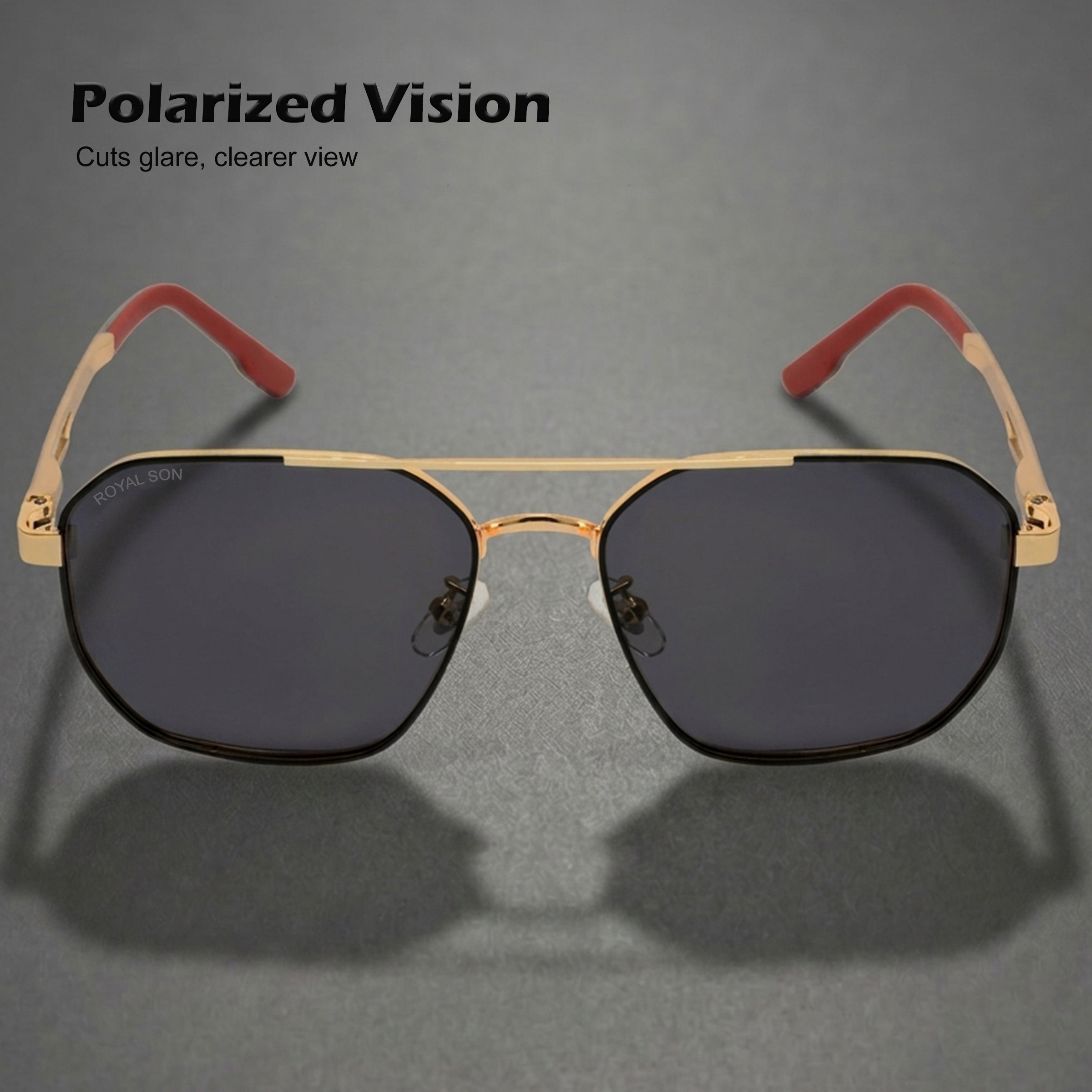 Royal Son Retro Square Polarized UV Protection Chashma For Men & Women New Style – SG-RS1114-C2