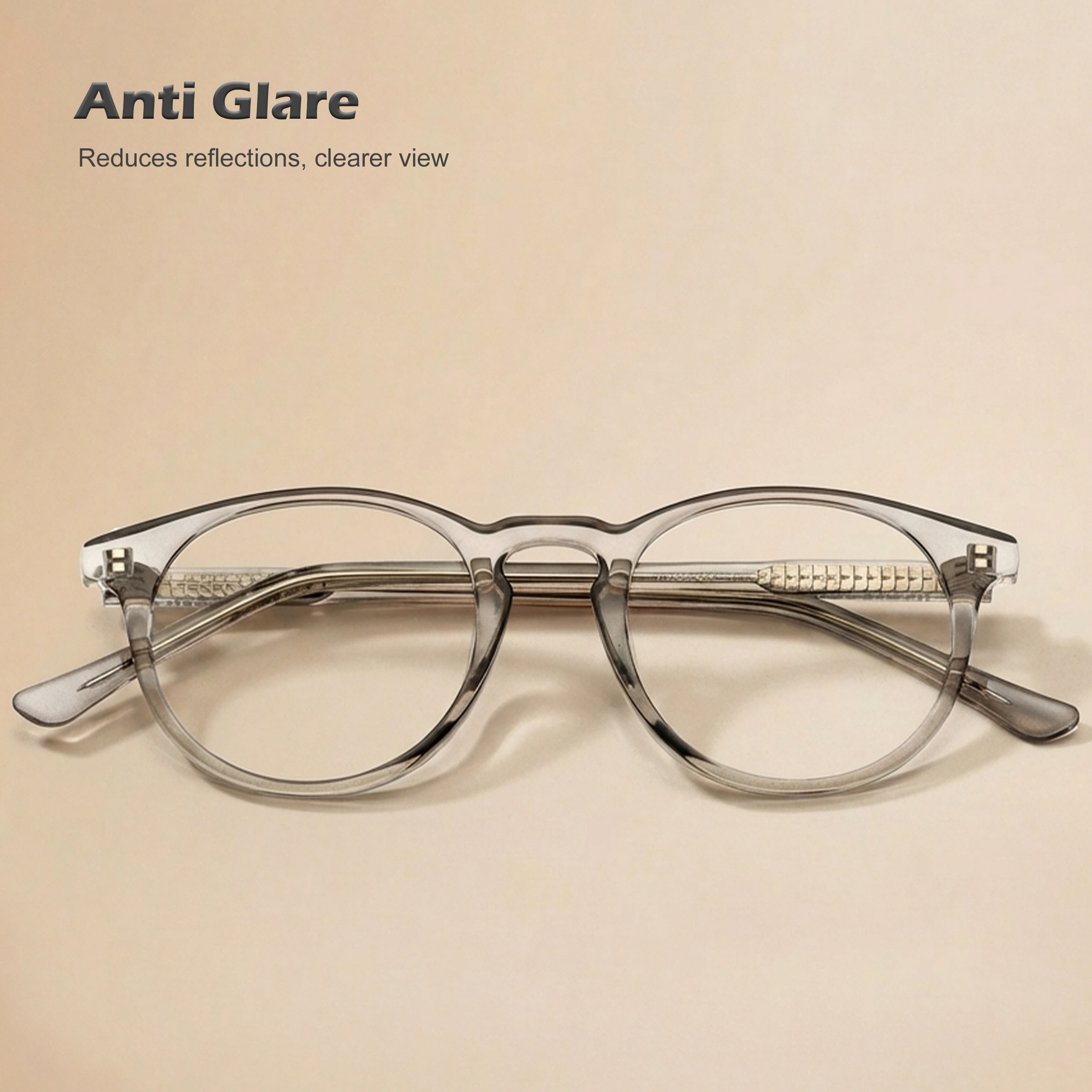 Royal Son Round Anti Glare Spectacles Frames For Men & Women – SF-RS1111-C2