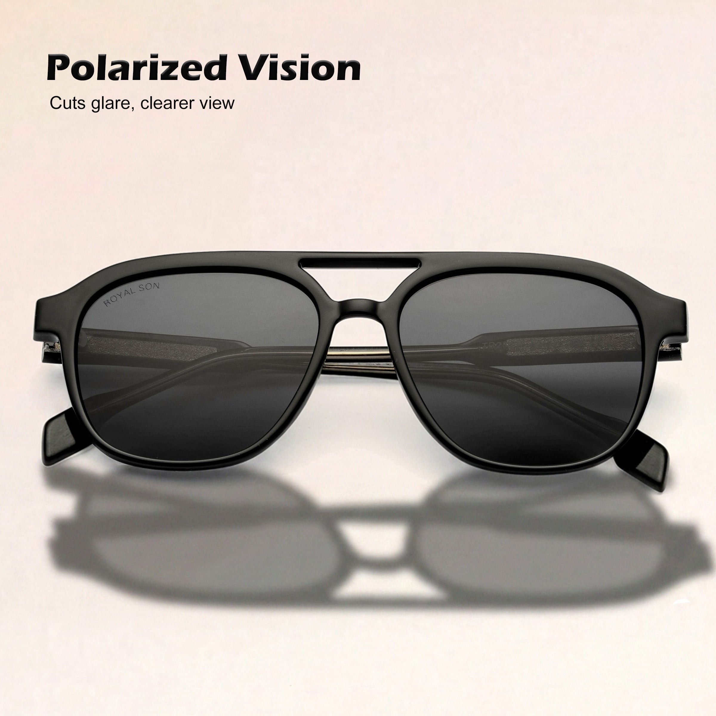 Royal Son Retro Square Polarized UV Protection Sunglasses For Men & Women Stylish – SG-RS9090-C1