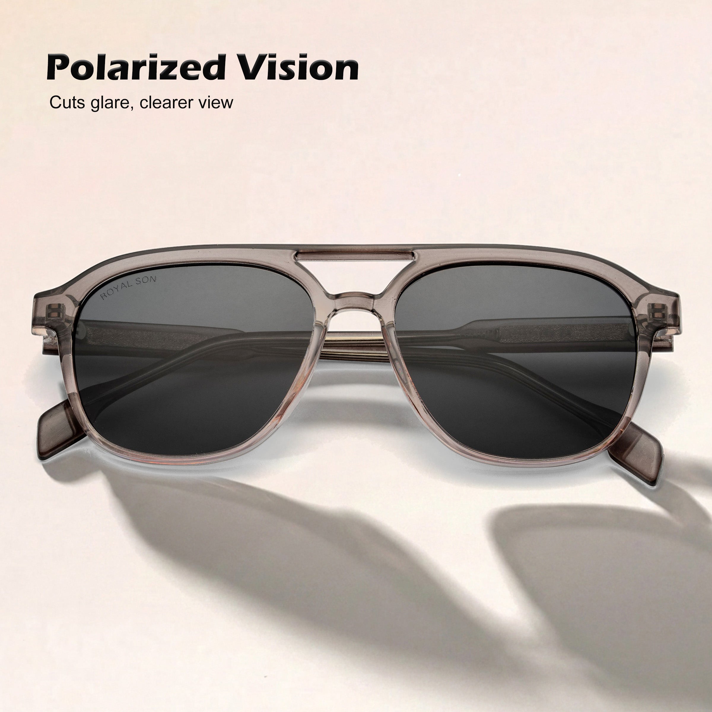 Royal Son Retro Square Polarized UV Protection Chashma For Men & Women New Style – SG-RS9090-C2