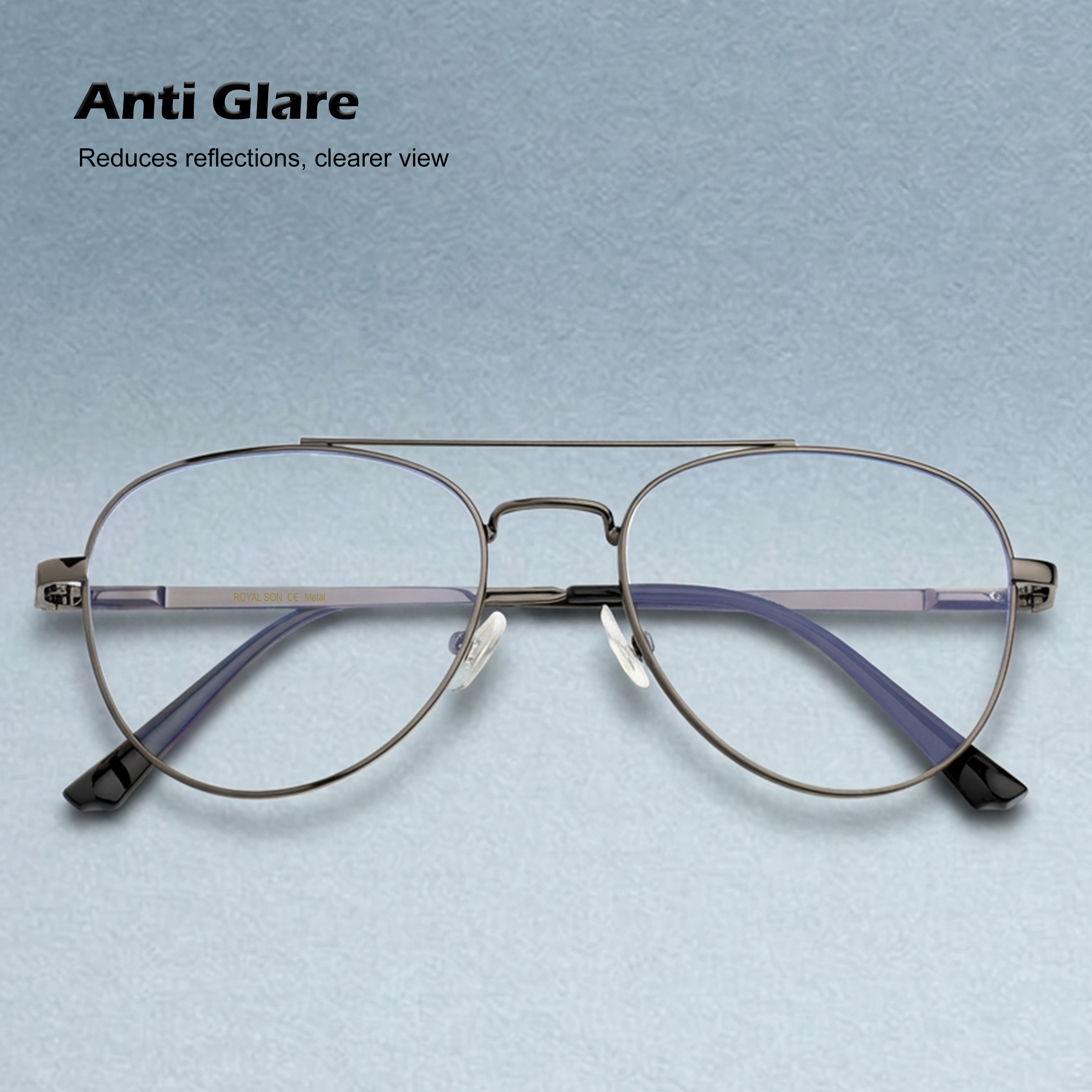 ROYAL SON Blue Block Spectacles Frames for Men and Women – RS5050-C1