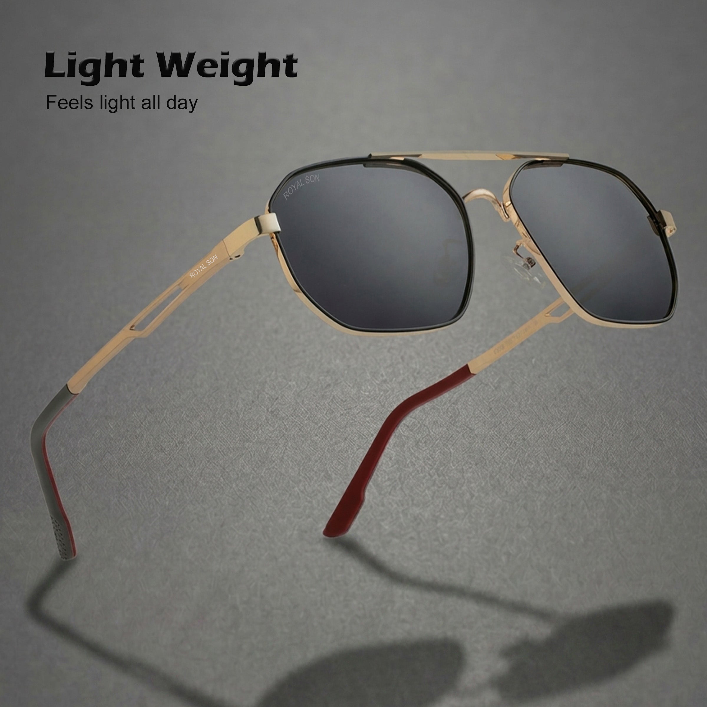 Royal Son Retro Square Polarized UV Protection Chashma For Men & Women New Style – SG-RS1114-C2