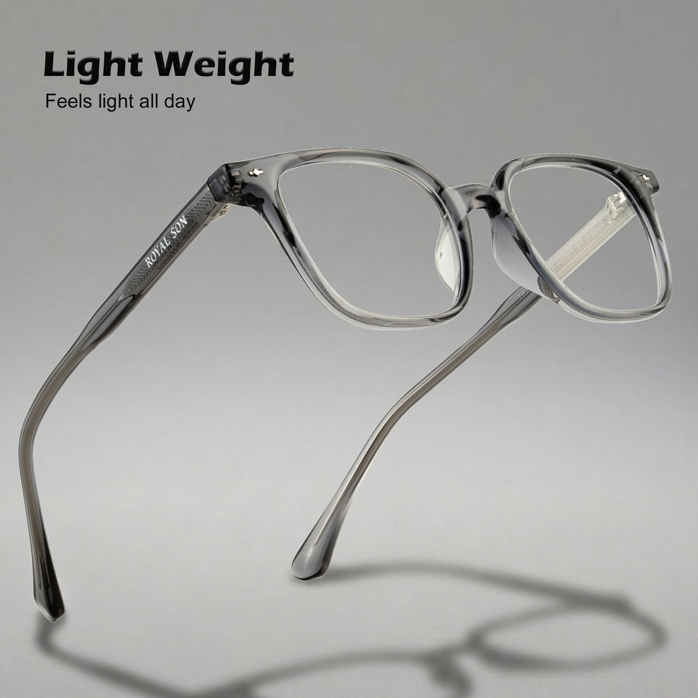 Royal Son Square Anti Glare Spectacles Frames For Men & Women – SF-RS1112-C2