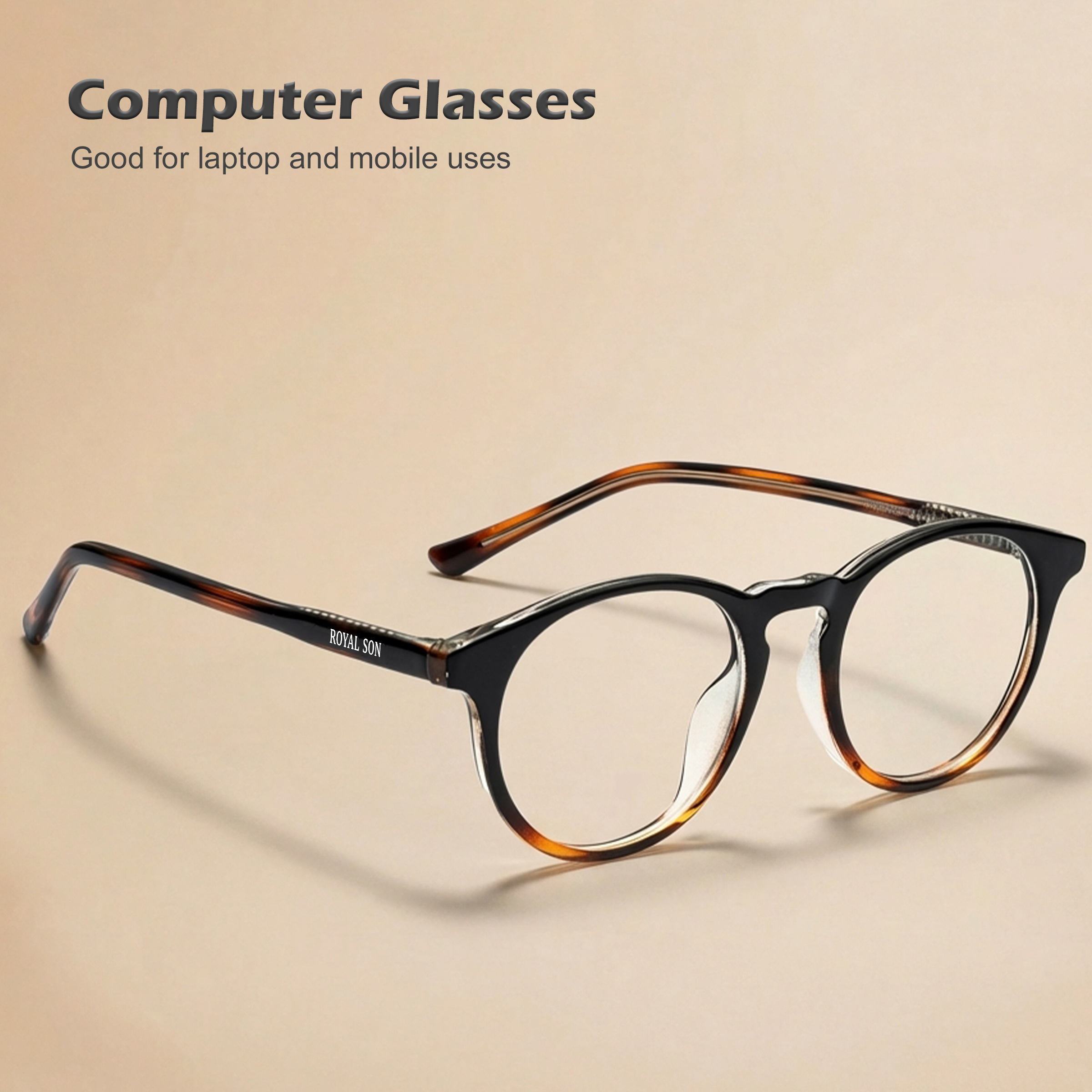 Royal Son Round Eye Protection Anti Glare Computer Glasses For Men & Women – SF-RS1111-C3