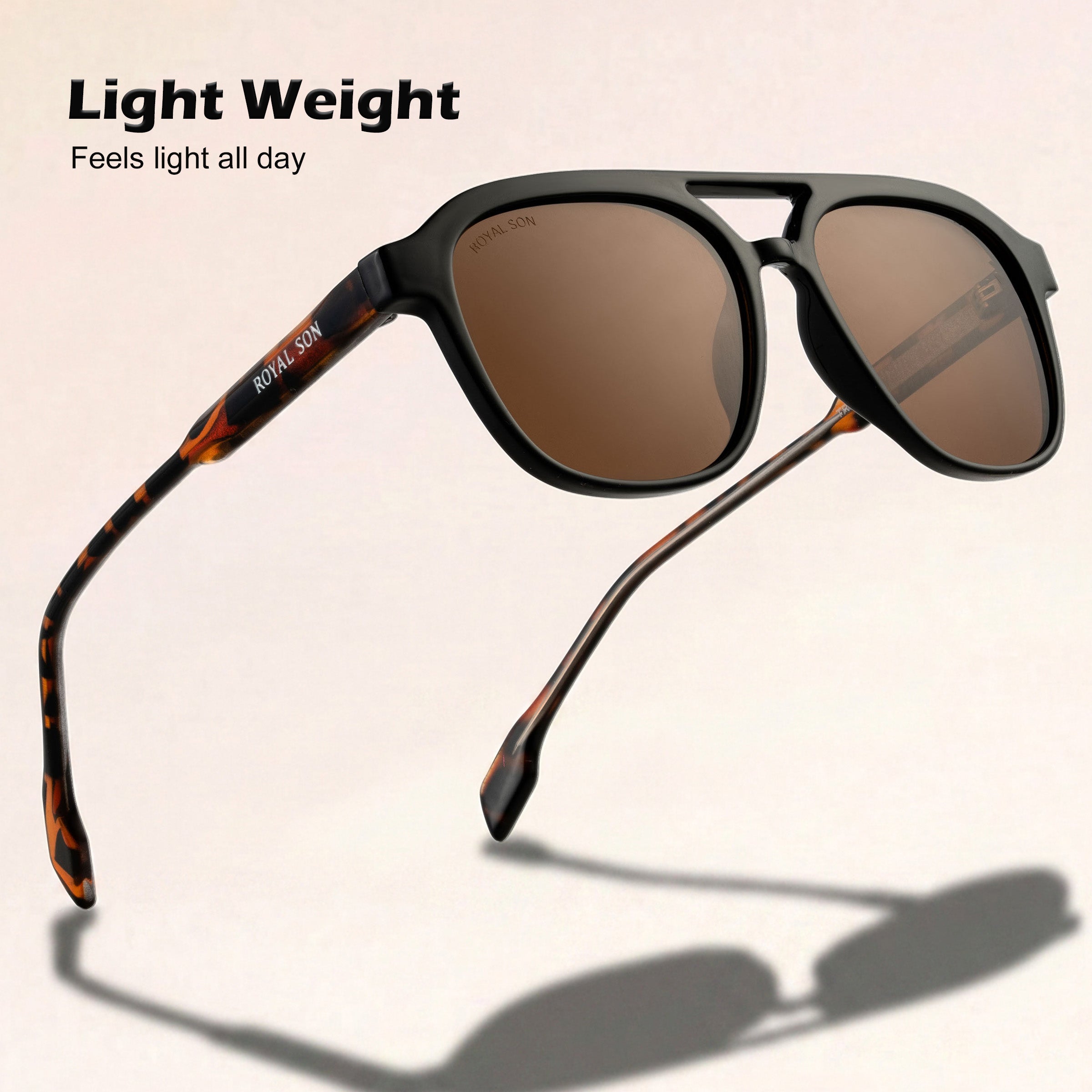 Royal Son Retro Square Polarized UV Protection Goggles For Men & Women Sunglasses – SG-RS9090-C3