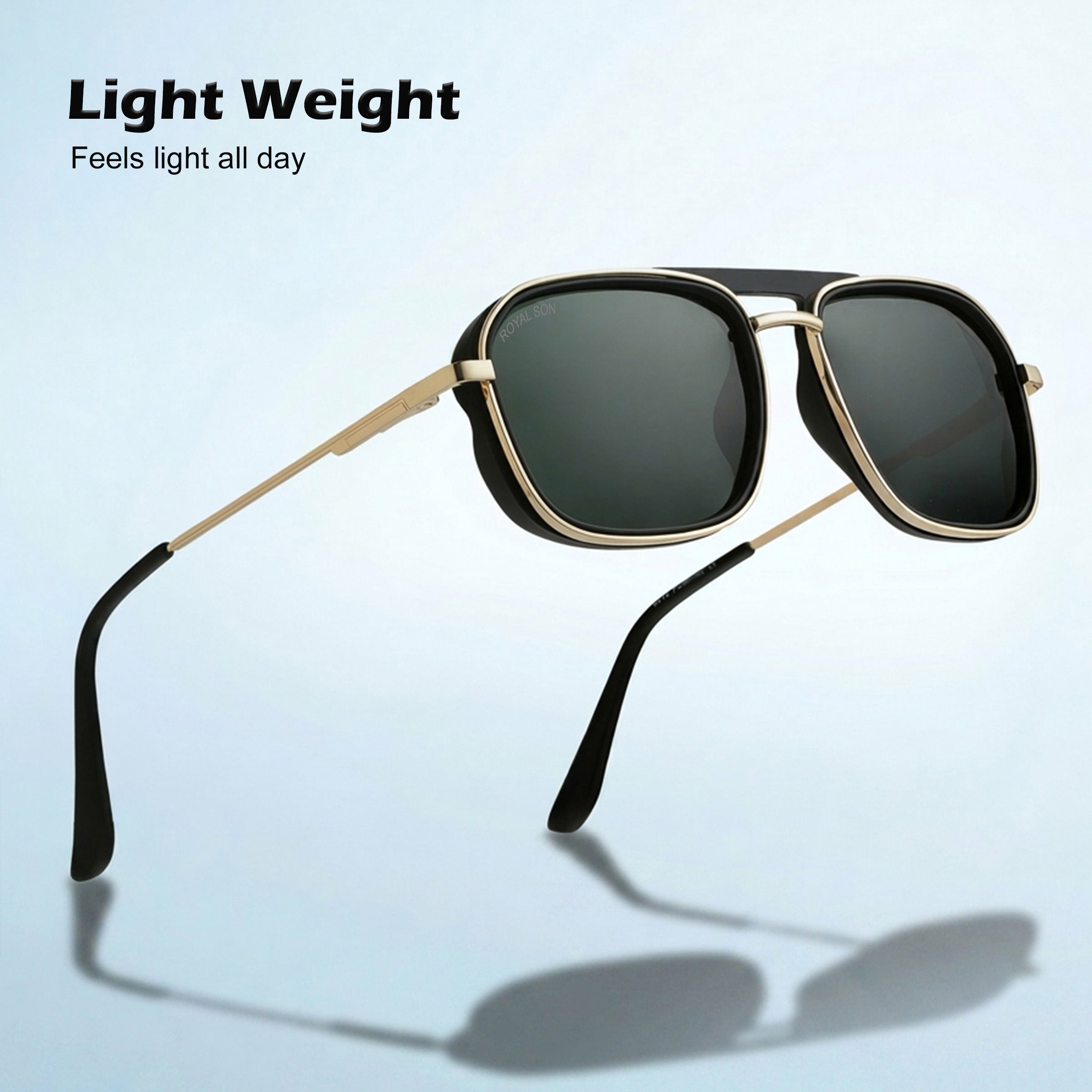 Royal Son Retro Square Polarized UV Protection Goggles For Men & Women Sunglasses – SG-RS1113-C2