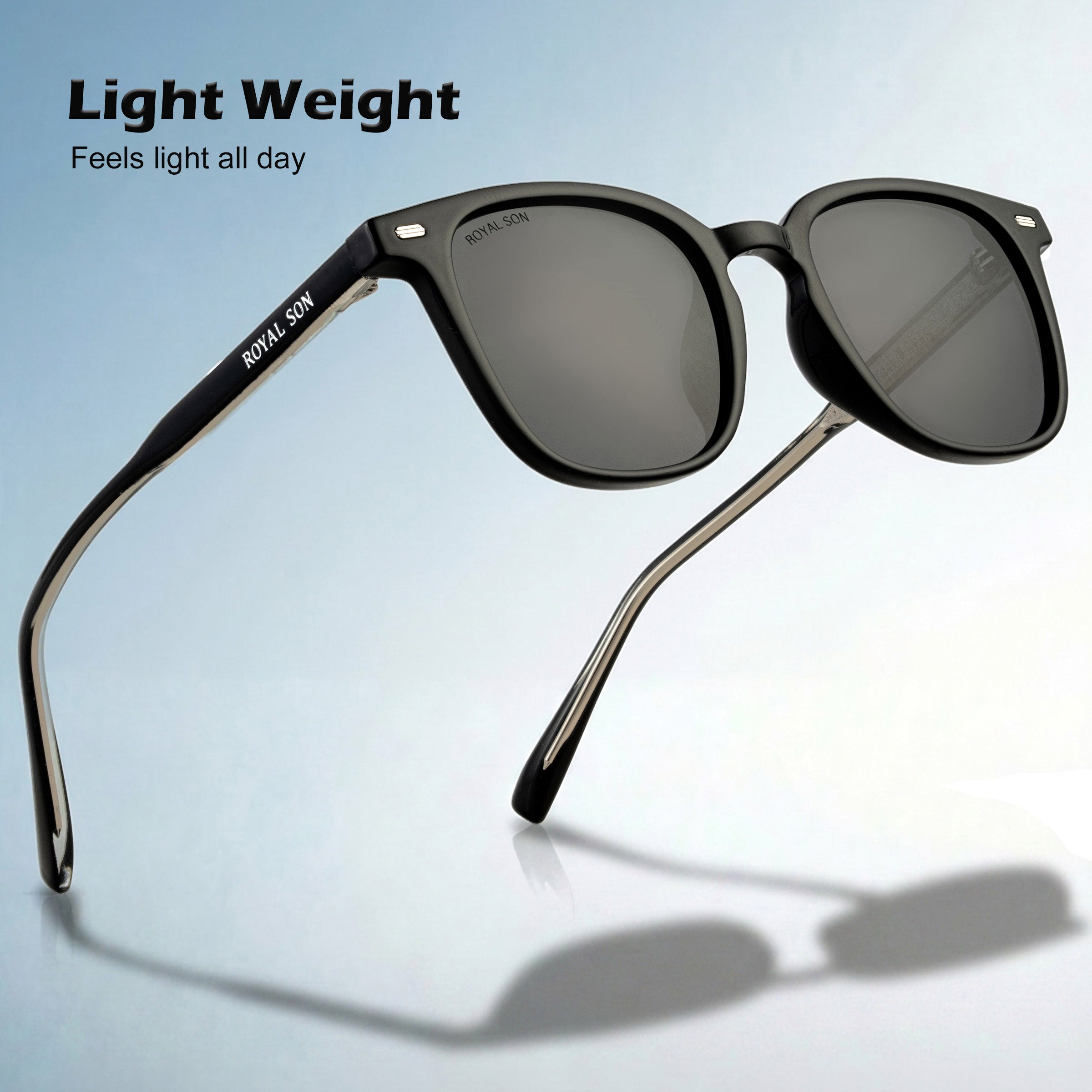 Royal Son Retro Square Polarized UV Protection Sunglasses For Men & Women Stylish – SG-RS1112-C1