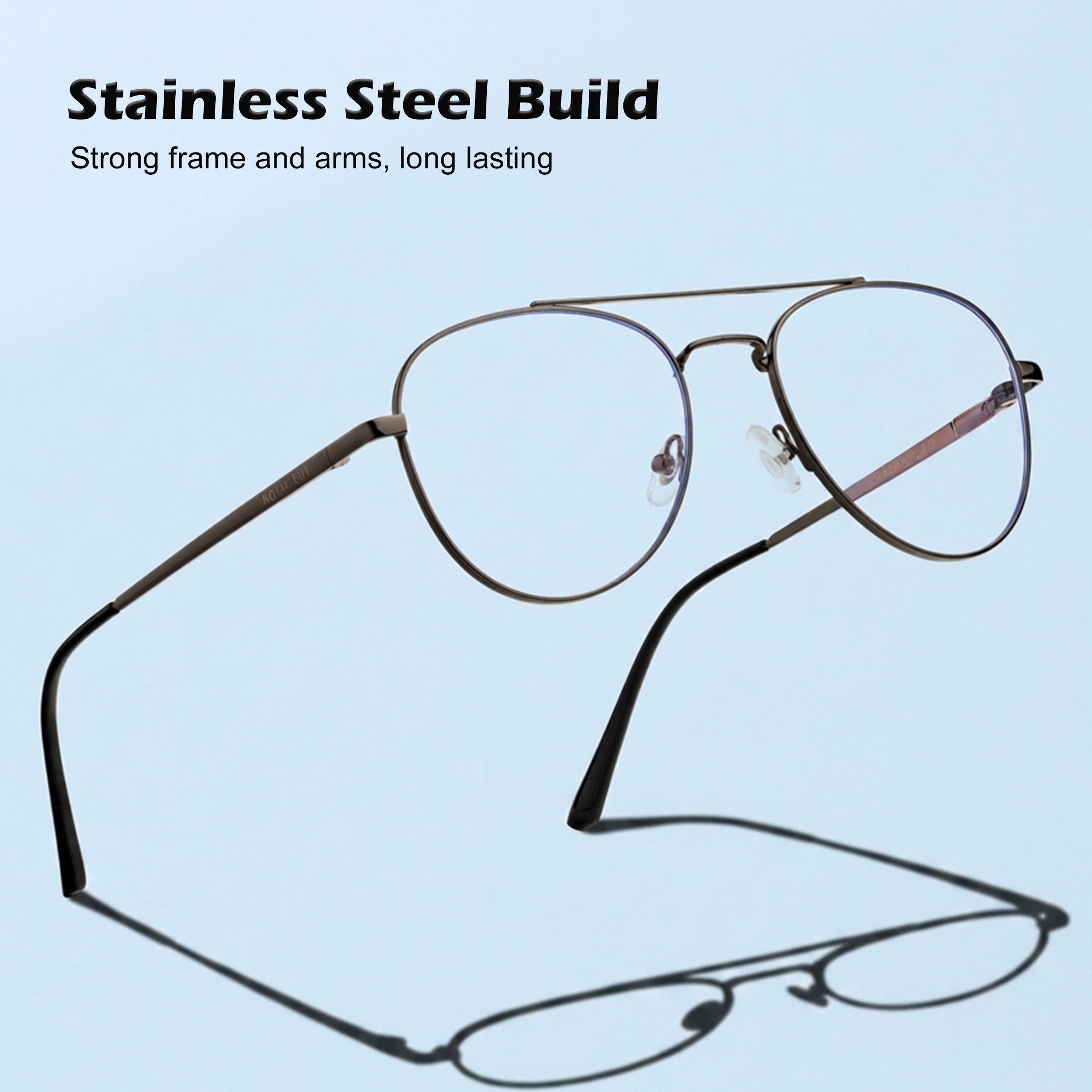 ROYAL SON Blue Block Spectacles Frames for Men and Women – RS5050-C1