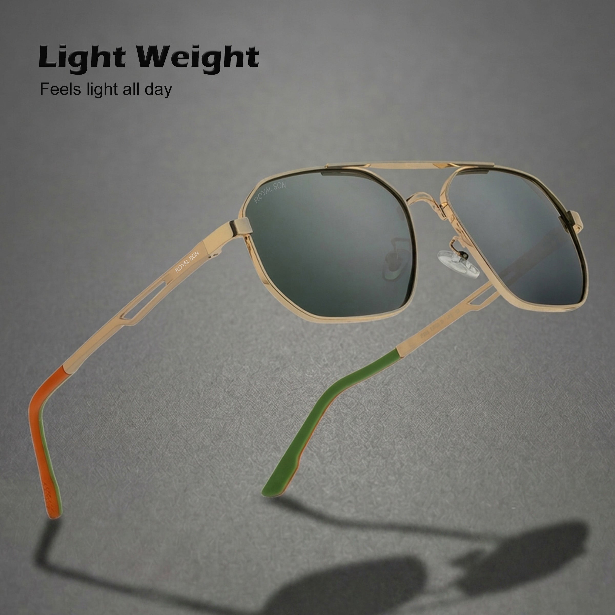 Royal Son Retro Square Polarized UV Protection Goggles For Men & Women Sunglasses – SG-RS1114-C3