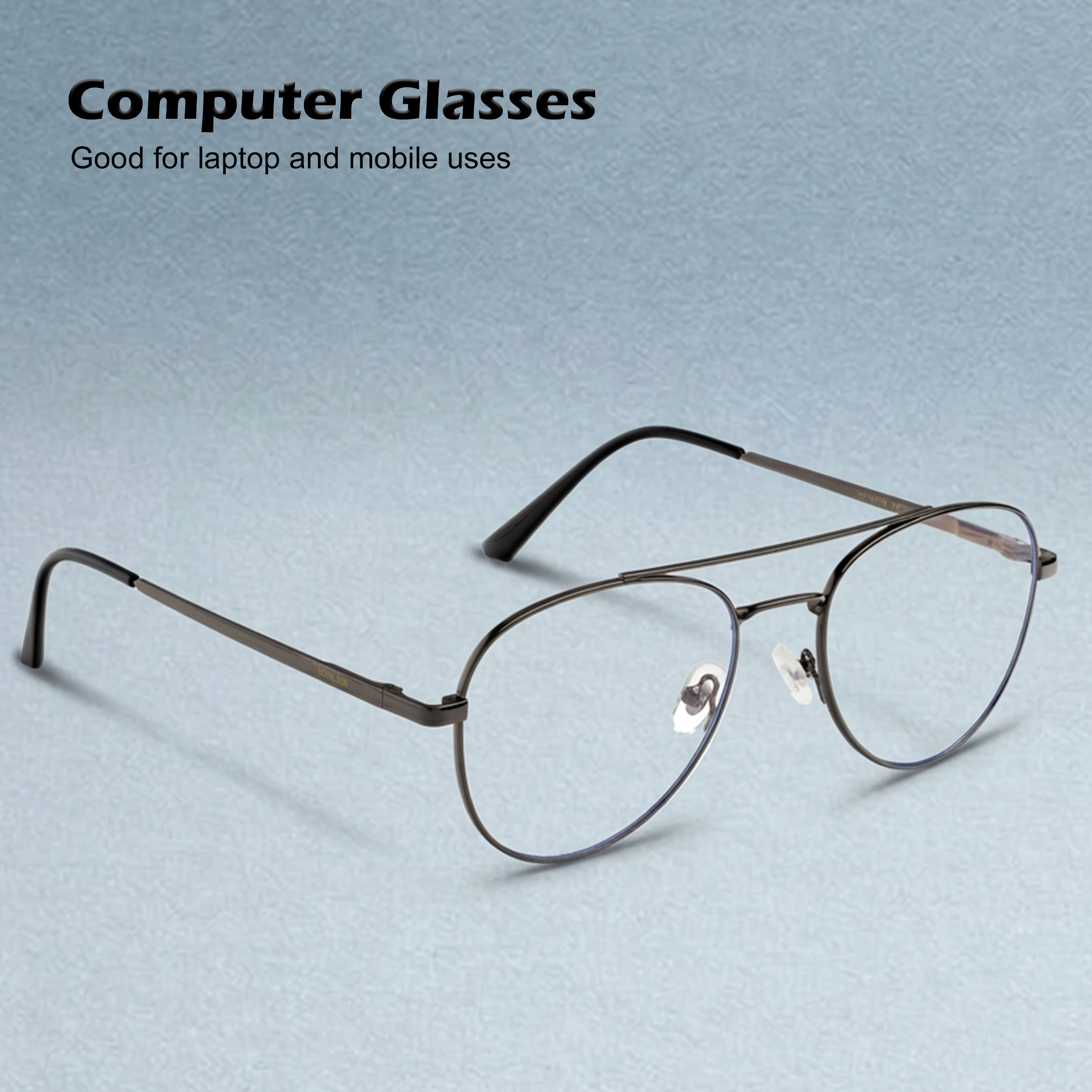 ROYAL SON Blue Block Spectacles Frames for Men and Women – RS5050-C1