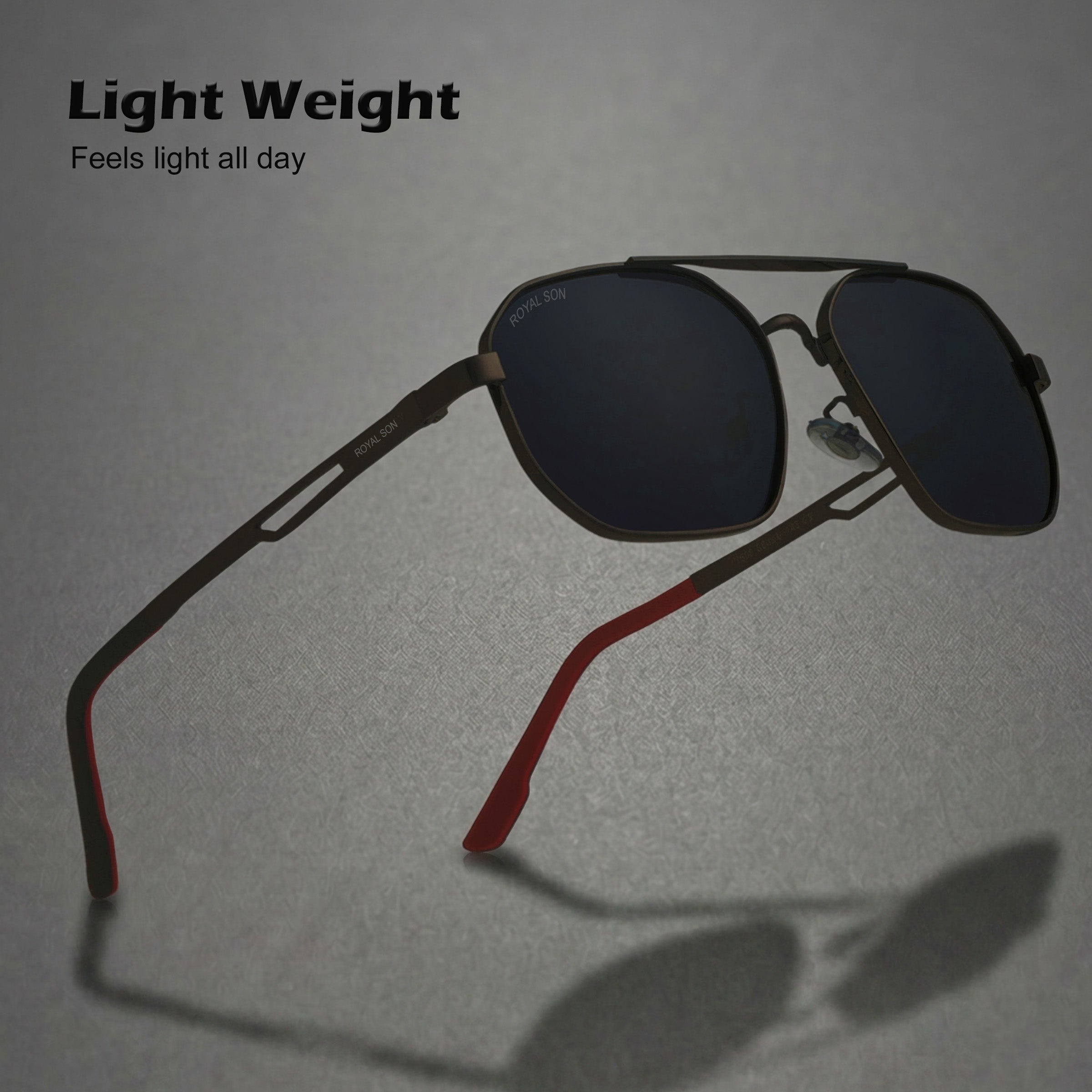 Royal Son Retro Square Polarized UV Protection Sunglasses For Men & Women Stylish – SG-RS1114-C1