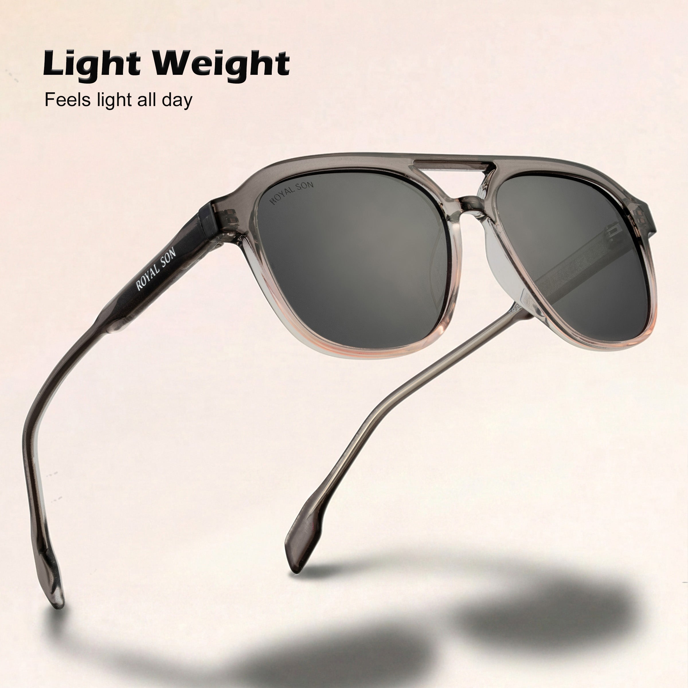 Royal Son Retro Square Polarized UV Protection Chashma For Men & Women New Style – SG-RS9090-C2