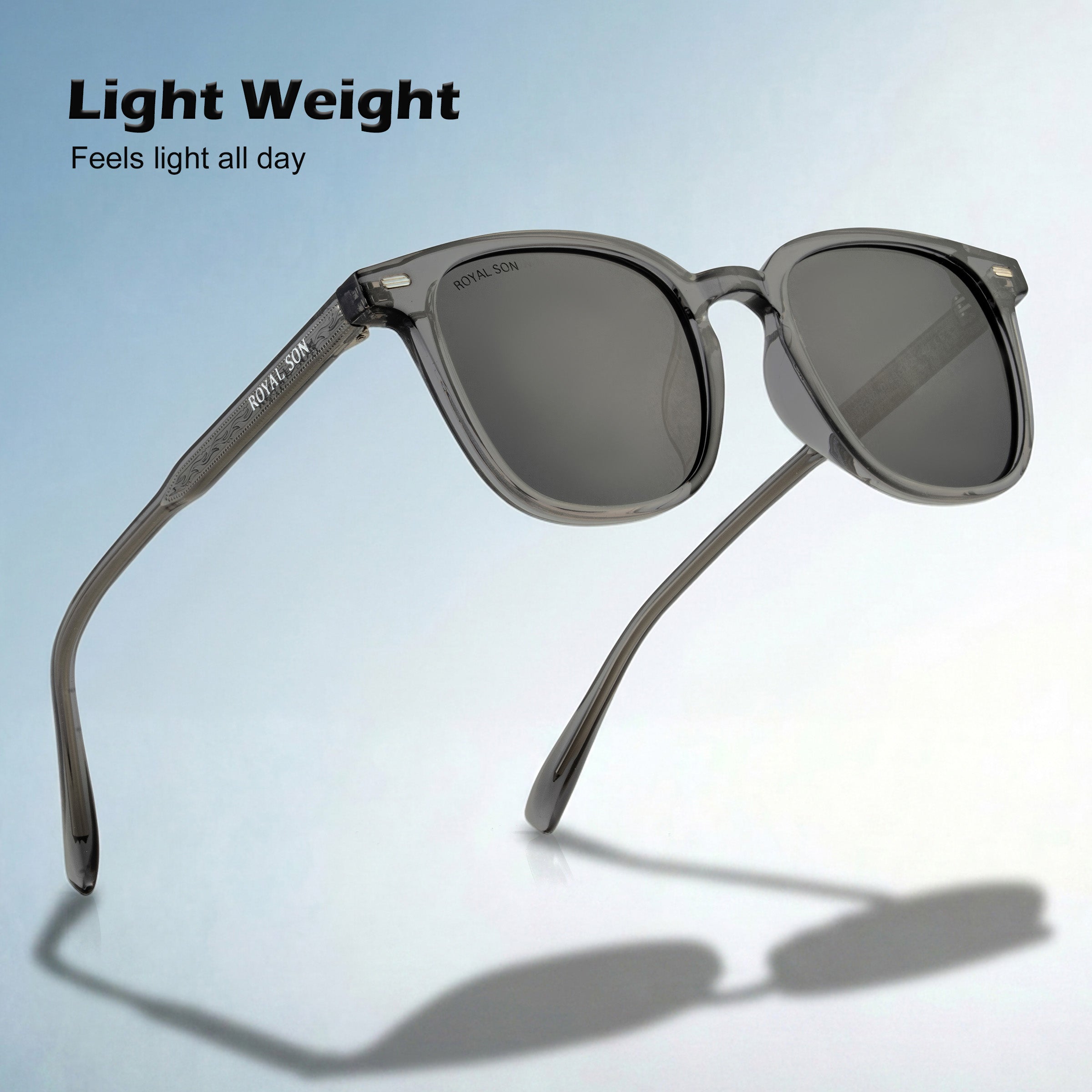 Royal Son Retro Square Polarized UV Protection Goggles For Men & Women Sunglasses – SG-RS1112-C2