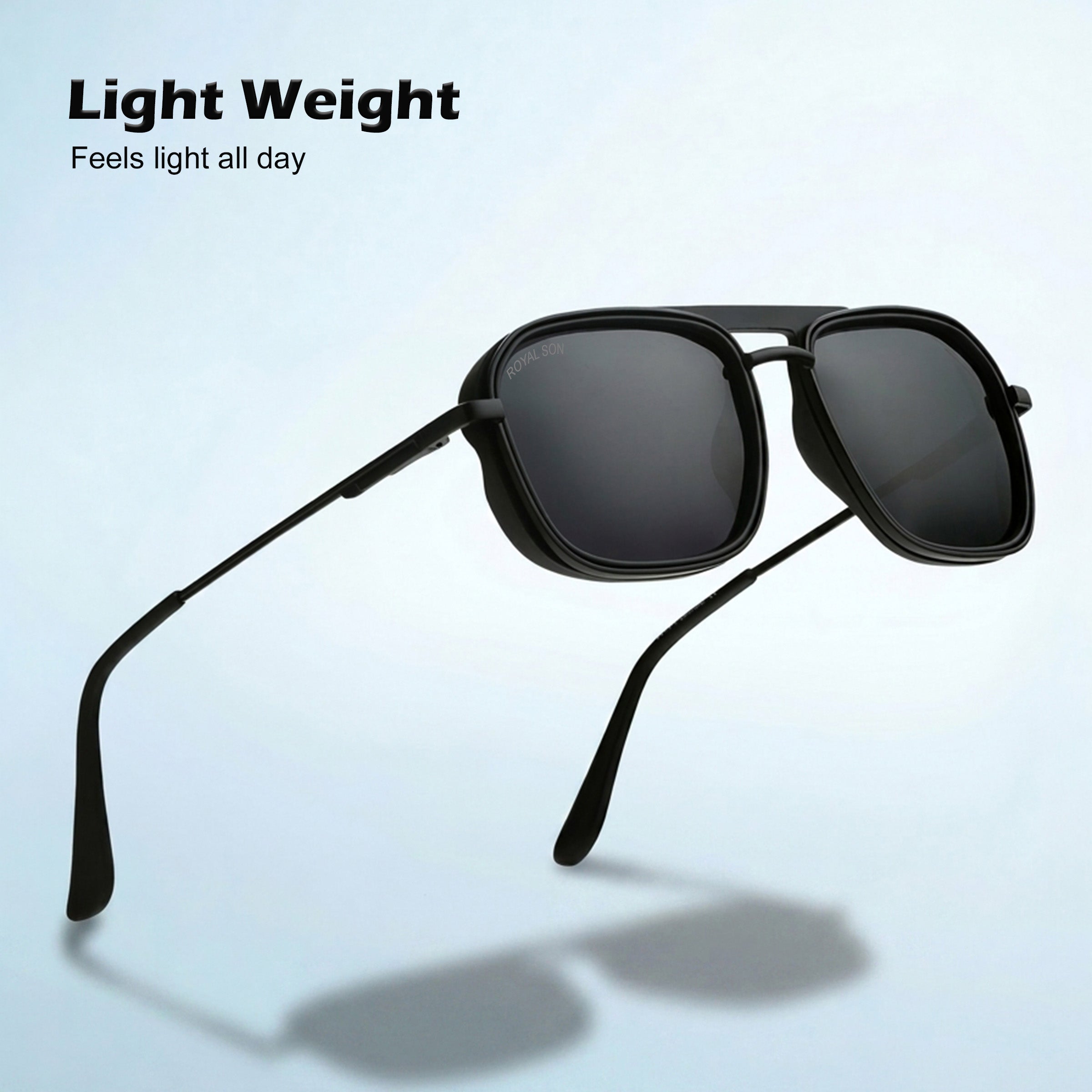 Royal Son Retro Square Polarized UV Protection Sunglasses For Men & Women Stylish – SG-RS1113-C1