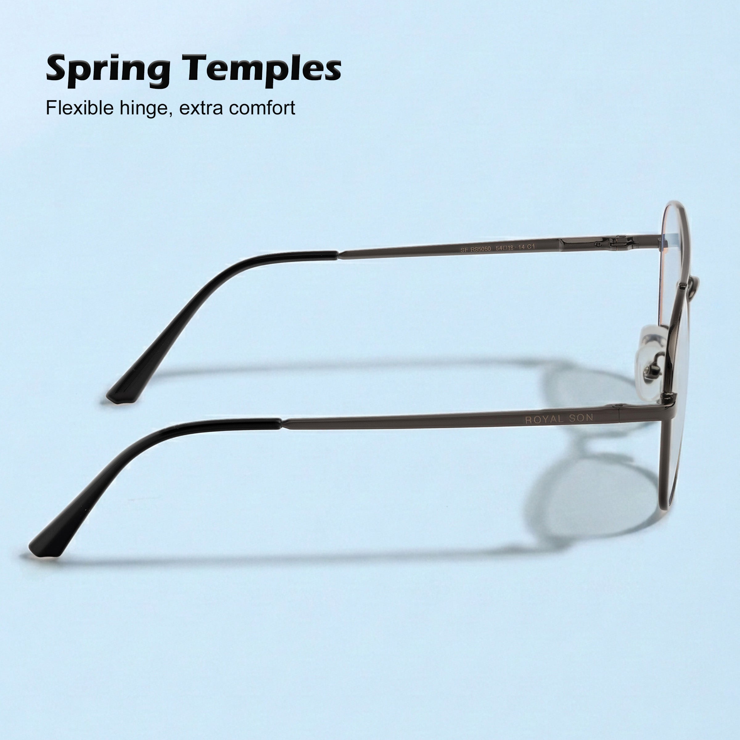 ROYAL SON Blue Block Spectacles Frames for Men and Women – RS5050-C1