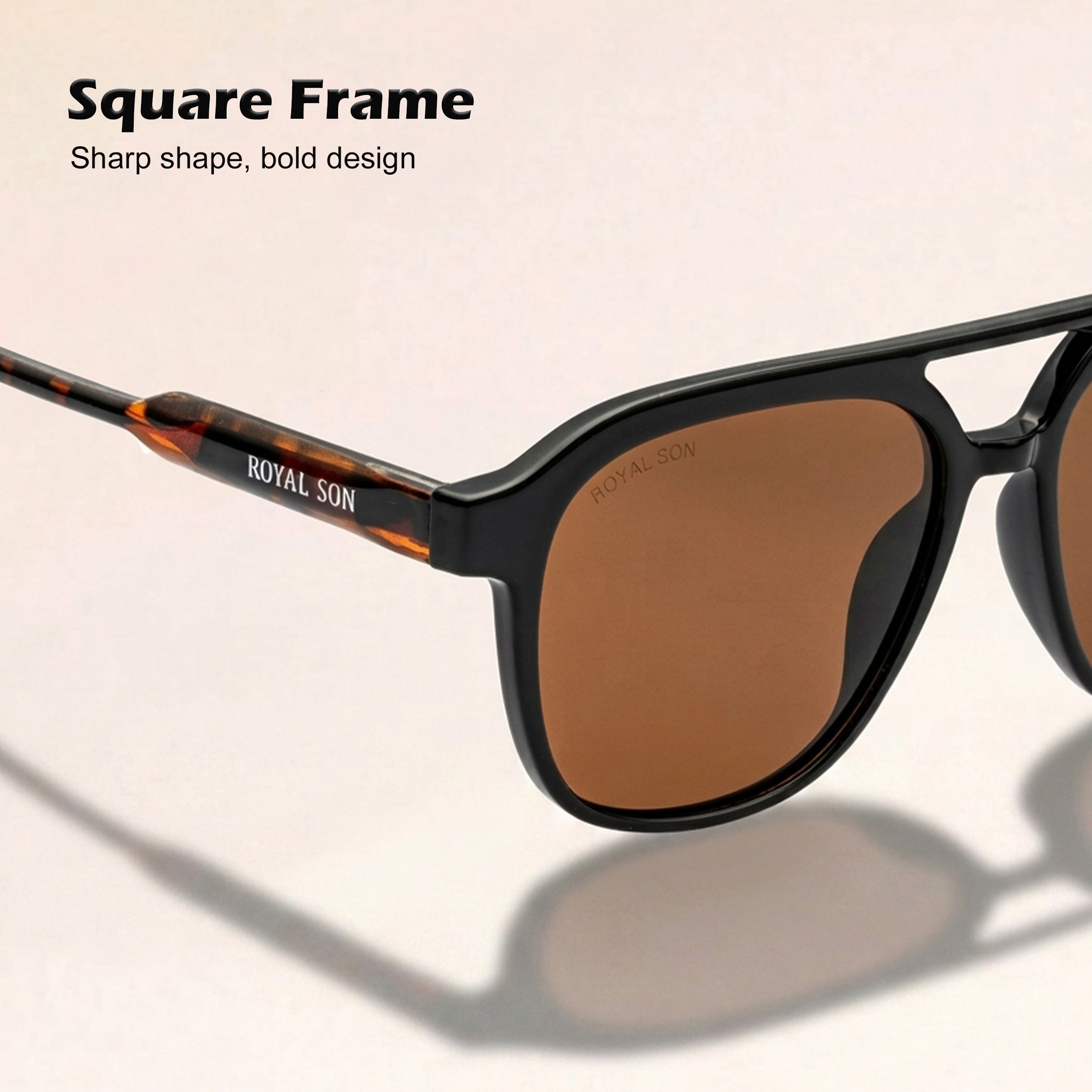 Royal Son Retro Square Polarized UV Protection Goggles For Men & Women Sunglasses – SG-RS9090-C3