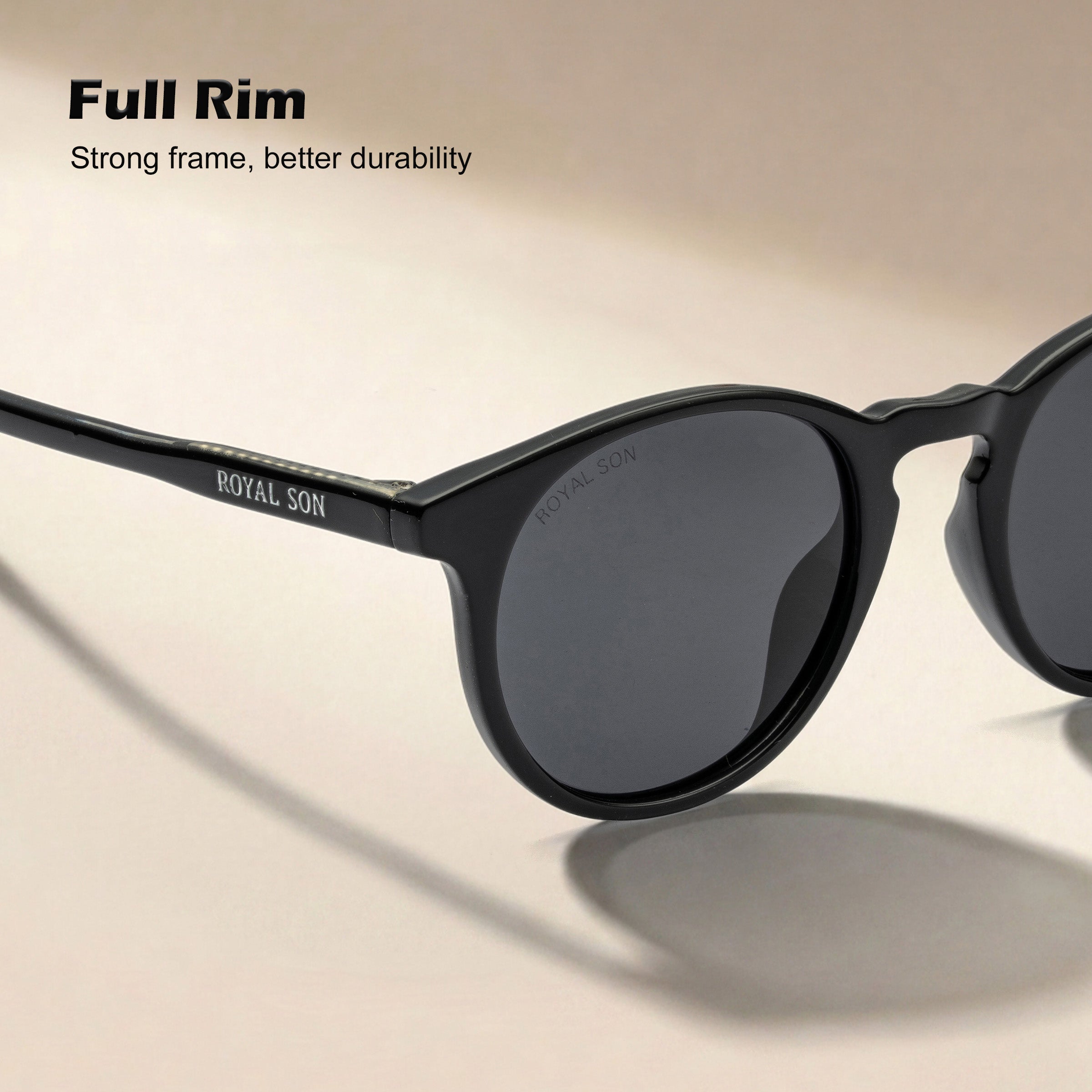 Royal Son Round Polarized UV Protection Sunglasses For Men & Women Stylish – SG-RS1111-C1