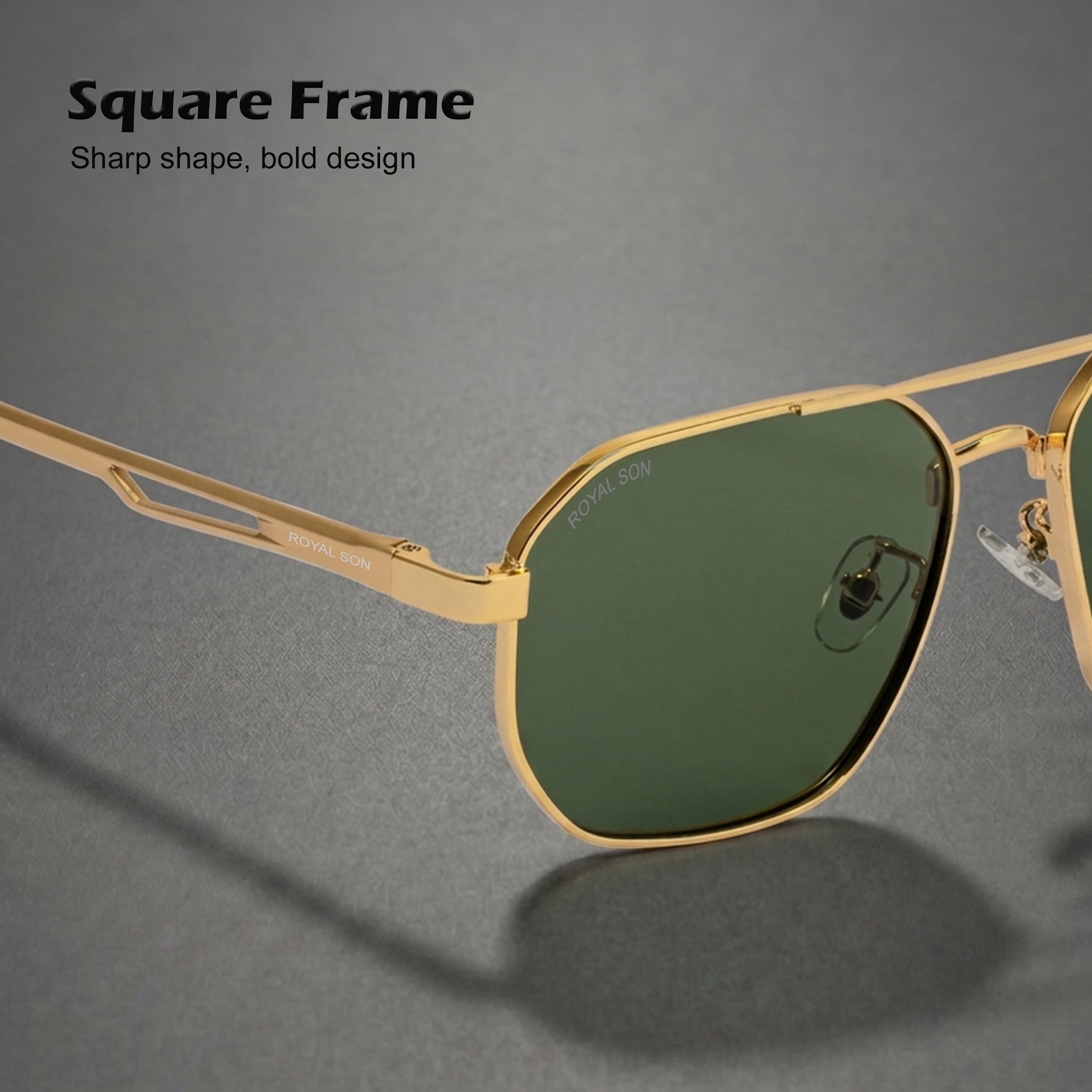 Royal Son Retro Square Polarized UV Protection Goggles For Men & Women Sunglasses – SG-RS1114-C3