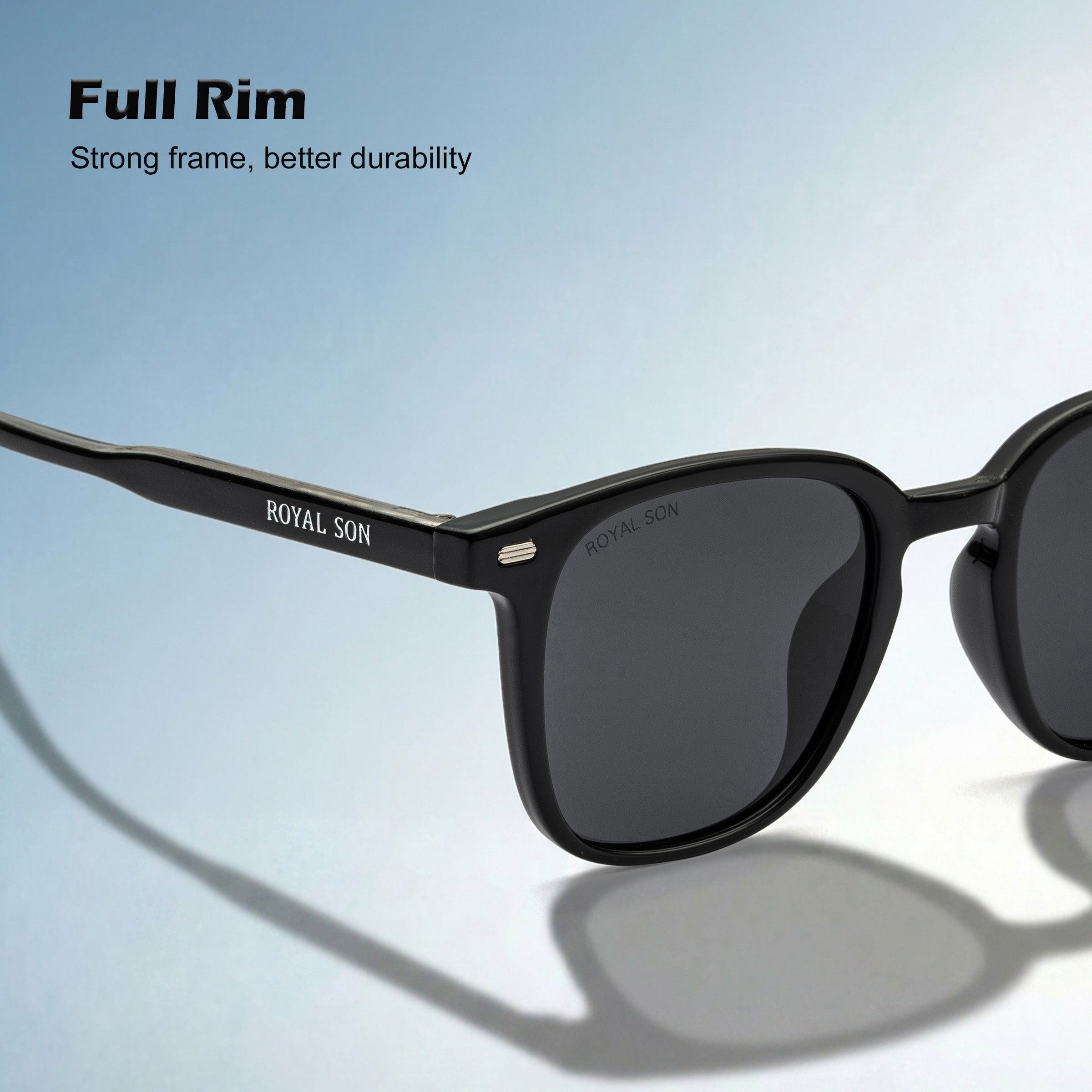 Royal Son Retro Square Polarized UV Protection Sunglasses For Men & Women Stylish – SG-RS1112-C1