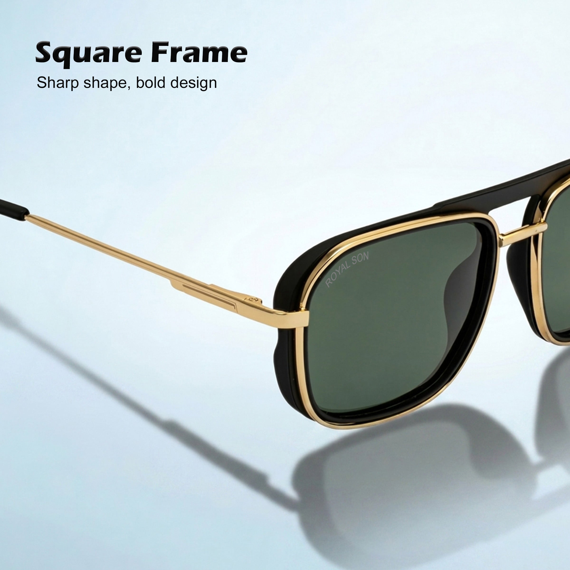 Royal Son Retro Square Polarized UV Protection Goggles For Men & Women Sunglasses – SG-RS1113-C2