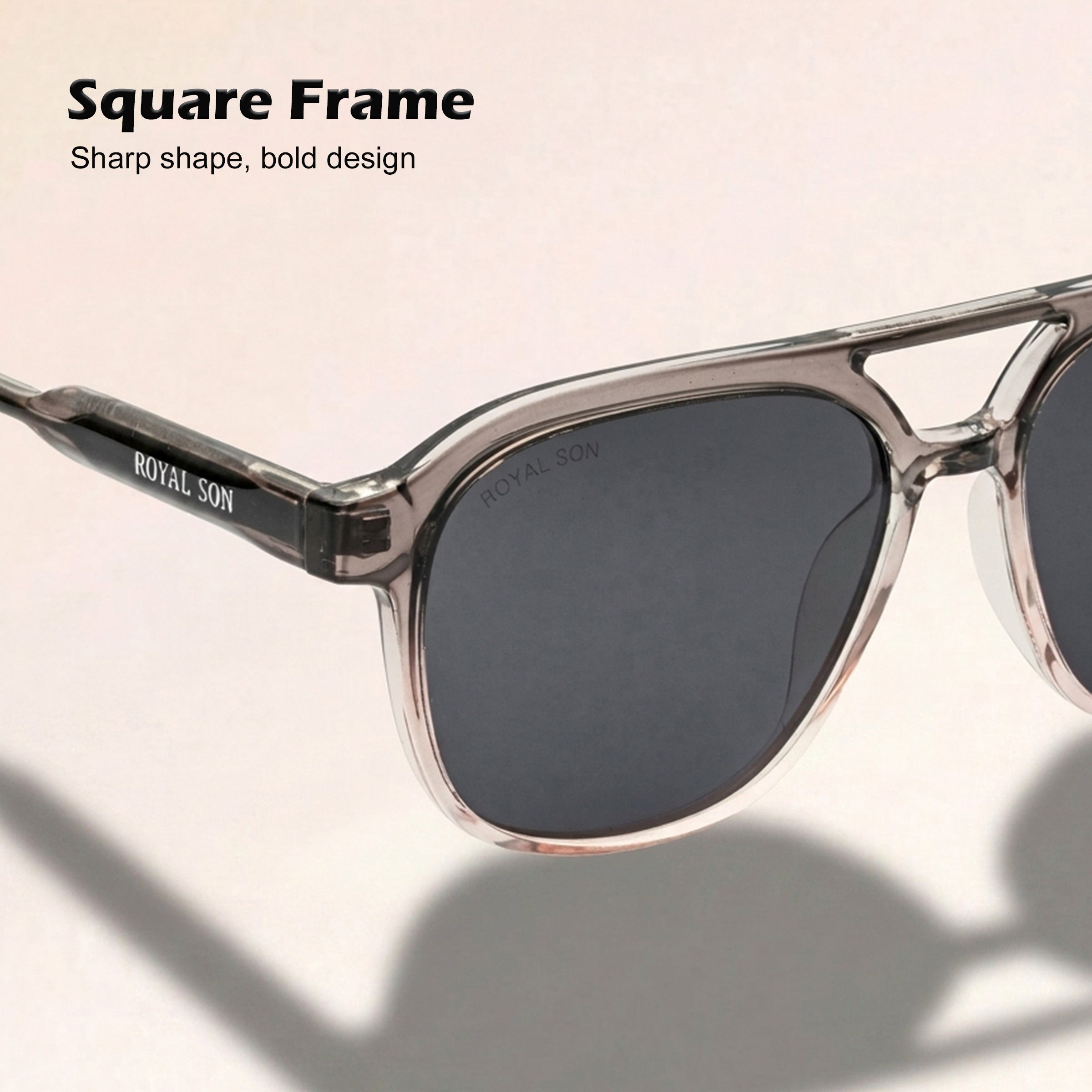 Royal Son Retro Square Polarized UV Protection Chashma For Men & Women New Style – SG-RS9090-C2