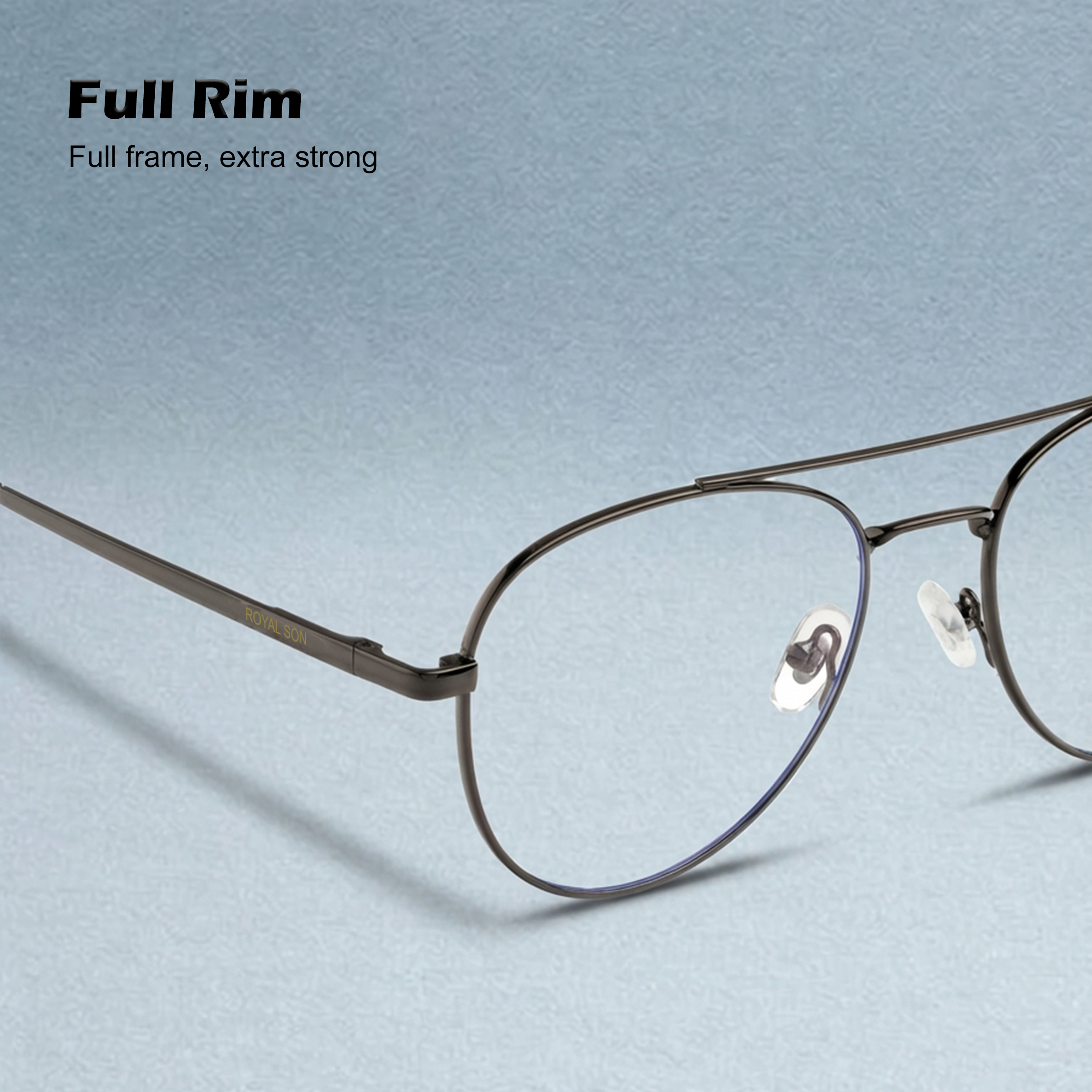 ROYAL SON Blue Block Spectacles Frames for Men and Women – RS5050-C1