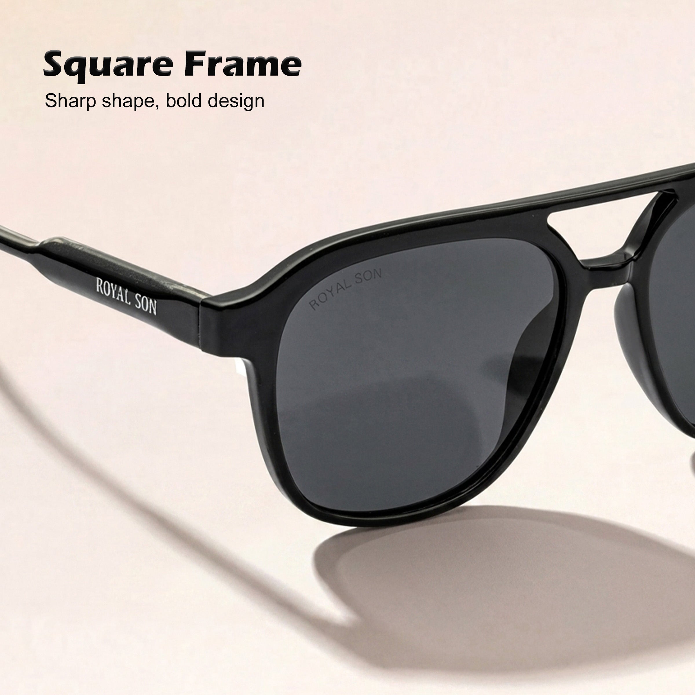 Royal Son Retro Square Polarized UV Protection Sunglasses For Men & Women Stylish – SG-RS9090-C1