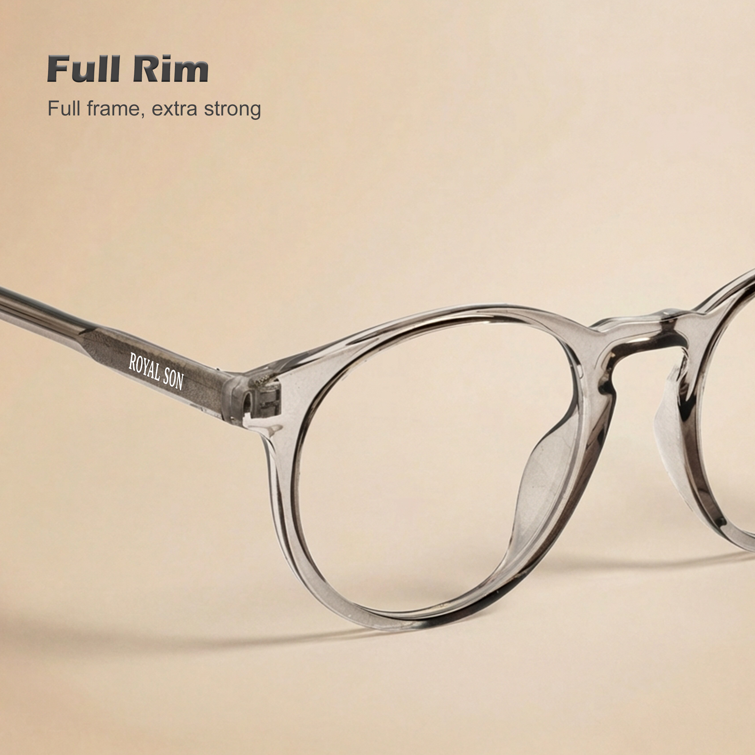 Royal Son Round Anti Glare Spectacles Frames For Men & Women – SF-RS1111-C2