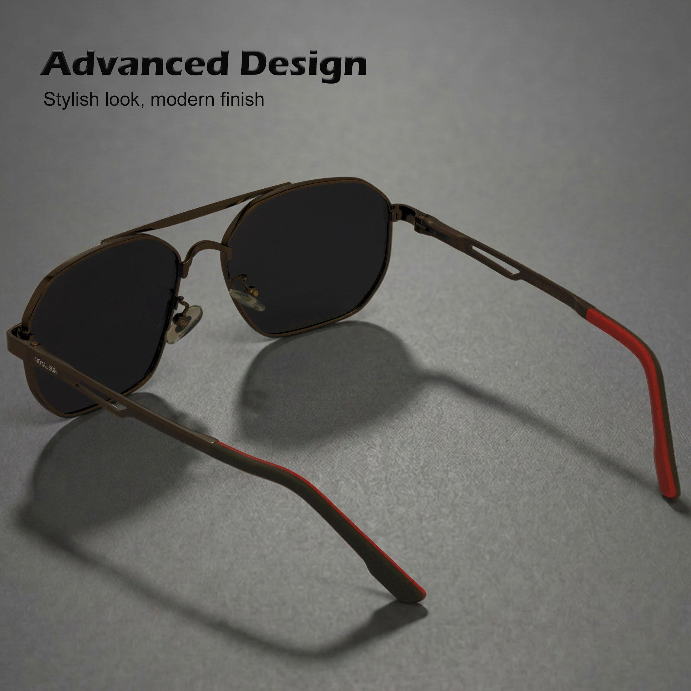 Royal Son Retro Square Polarized UV Protection Sunglasses For Men & Women Stylish – SG-RS1114-C1