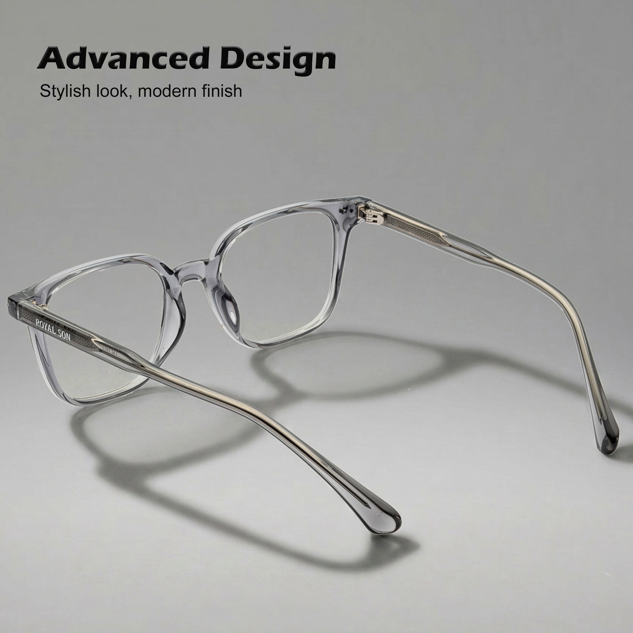 Royal Son Square Anti Glare Spectacles Frames For Men & Women – SF-RS1112-C2