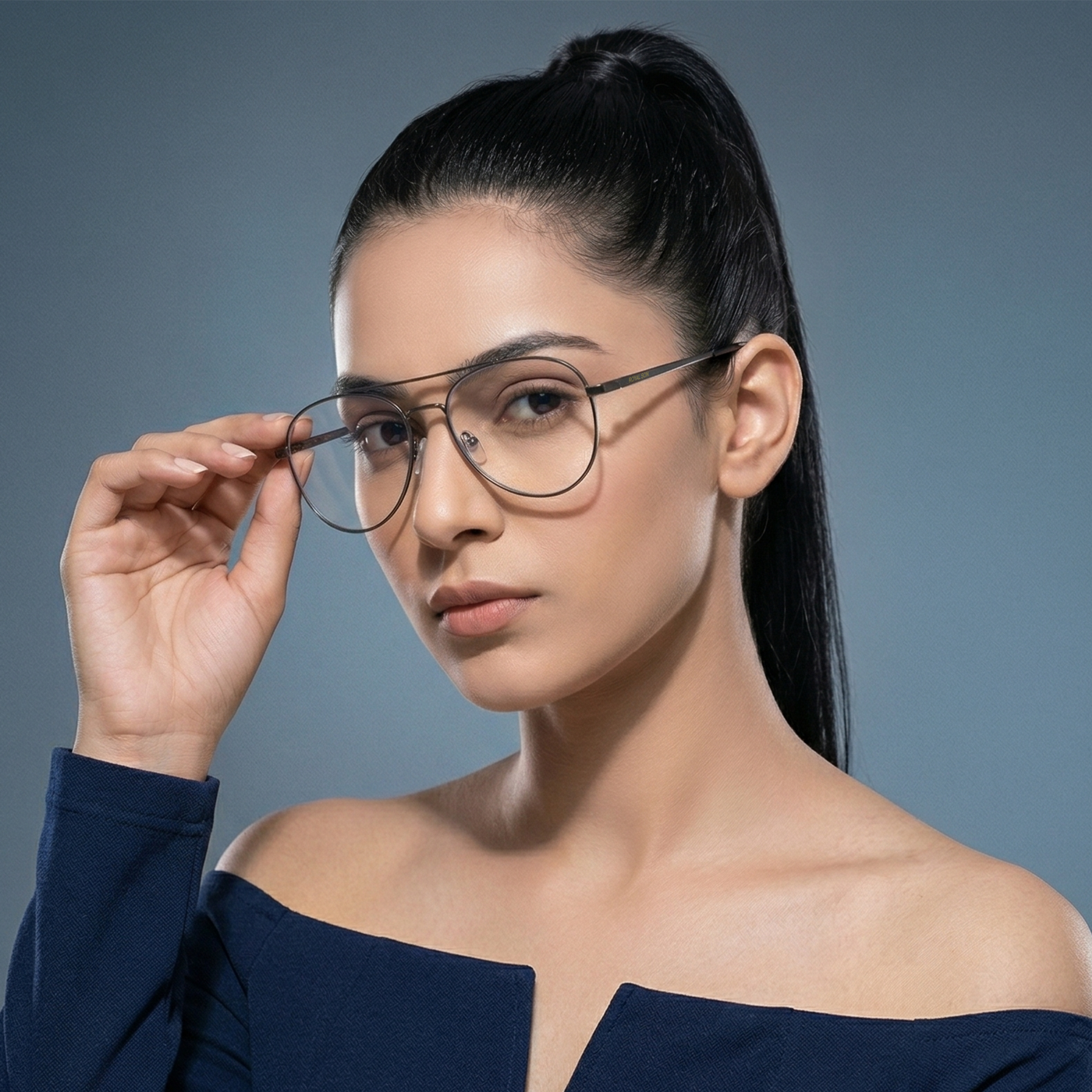 ROYAL SON Blue Block Spectacles Frames for Men and Women – RS5050-C1
