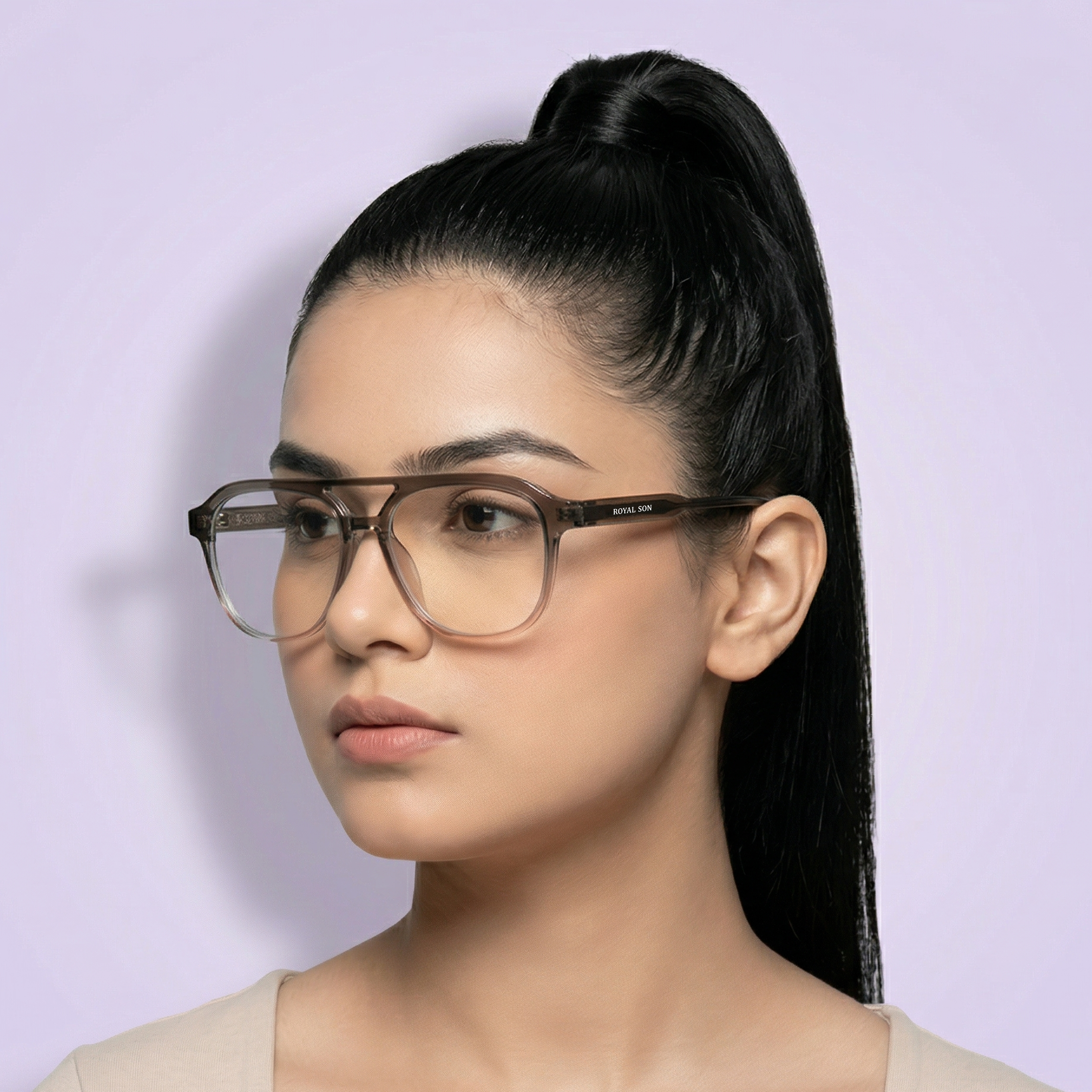 Royal Son Square Anti Glare Spectacles Frames For Men & Women – SF-RS9090-C2