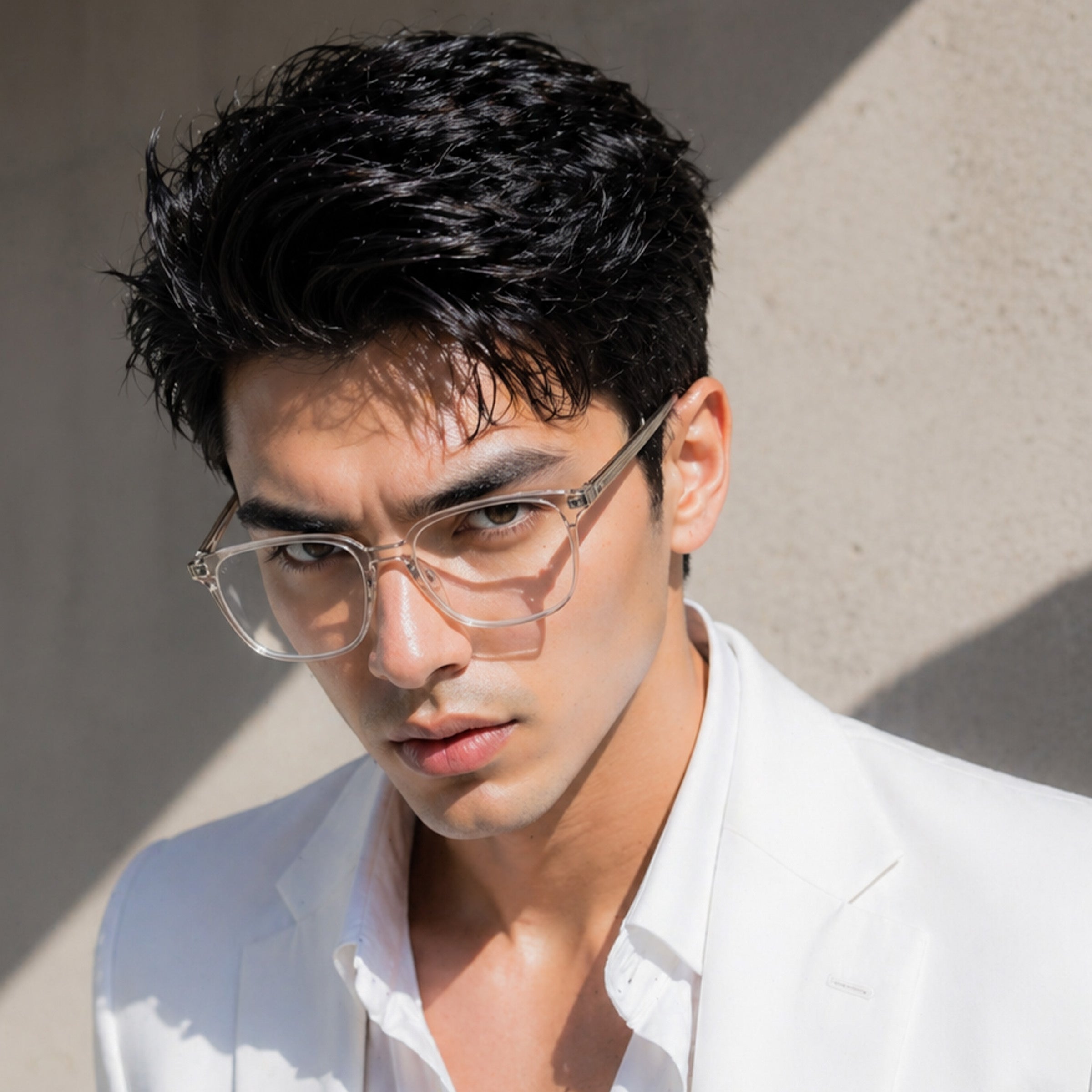 Royal Son Square Clear Blue Block Stylish Uv Rays Eye Protection Eyeglasses Men Women - SF0026-C2
